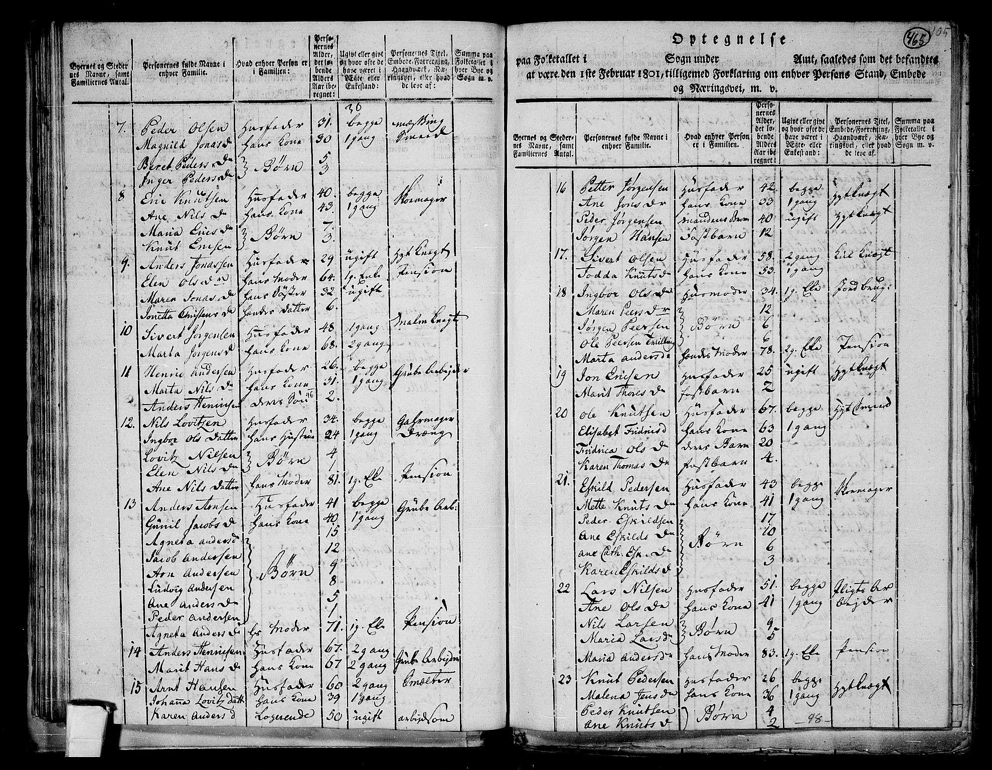 RA, 1801 census for 1638P Orkdal, 1801, p. 464b-465a