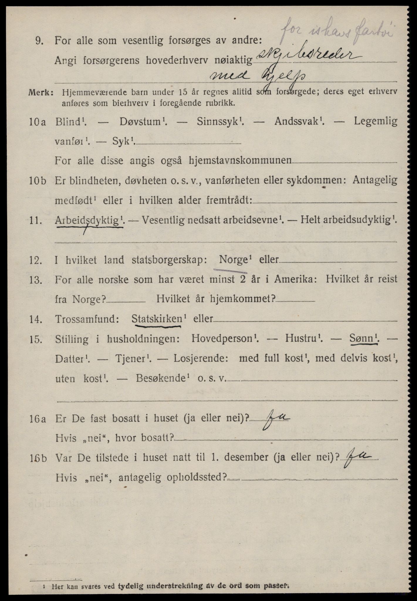 SAT, 1920 census for Hareid, 1920, p. 1674