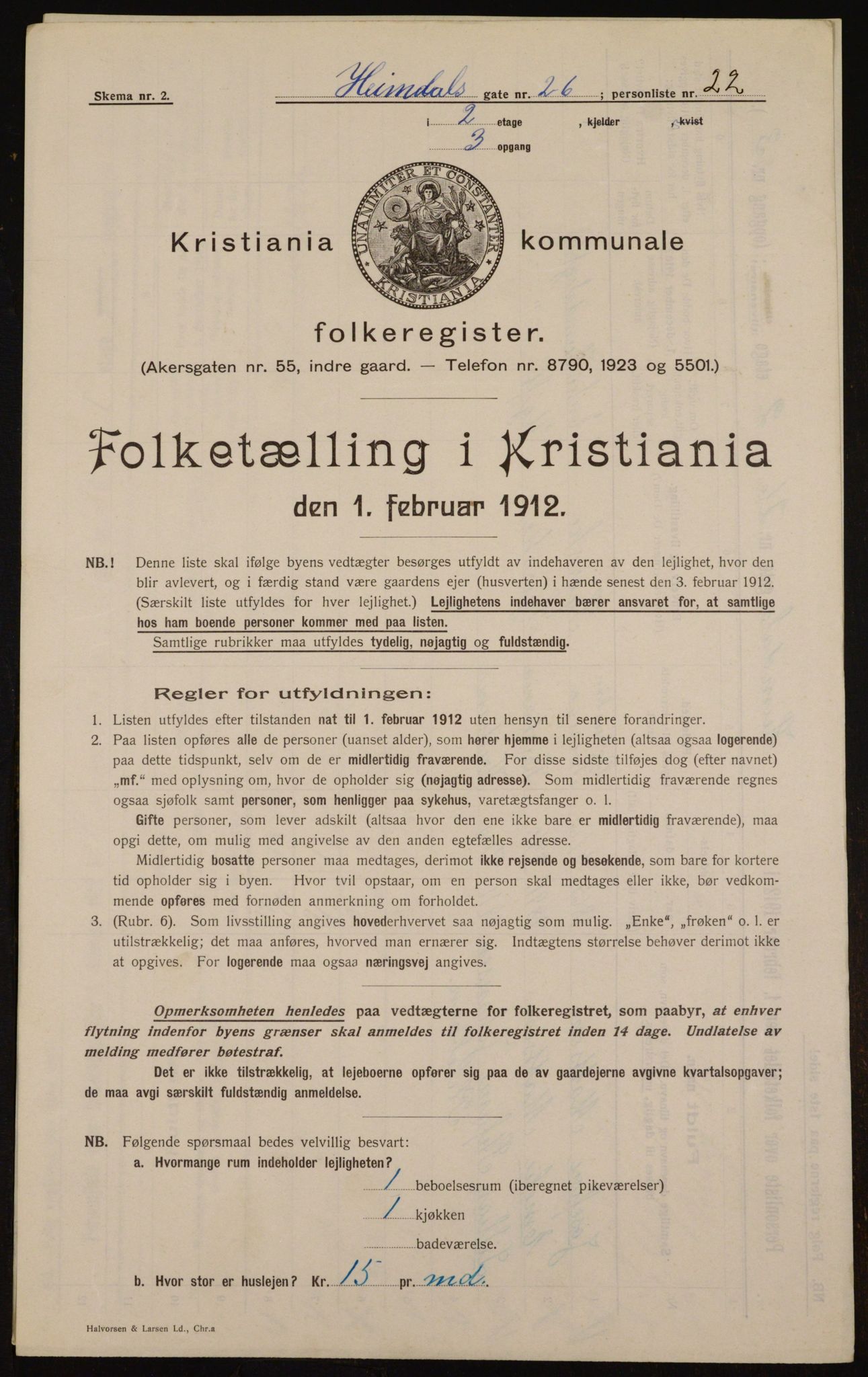 OBA, Municipal Census 1912 for Kristiania, 1912, p. 37195