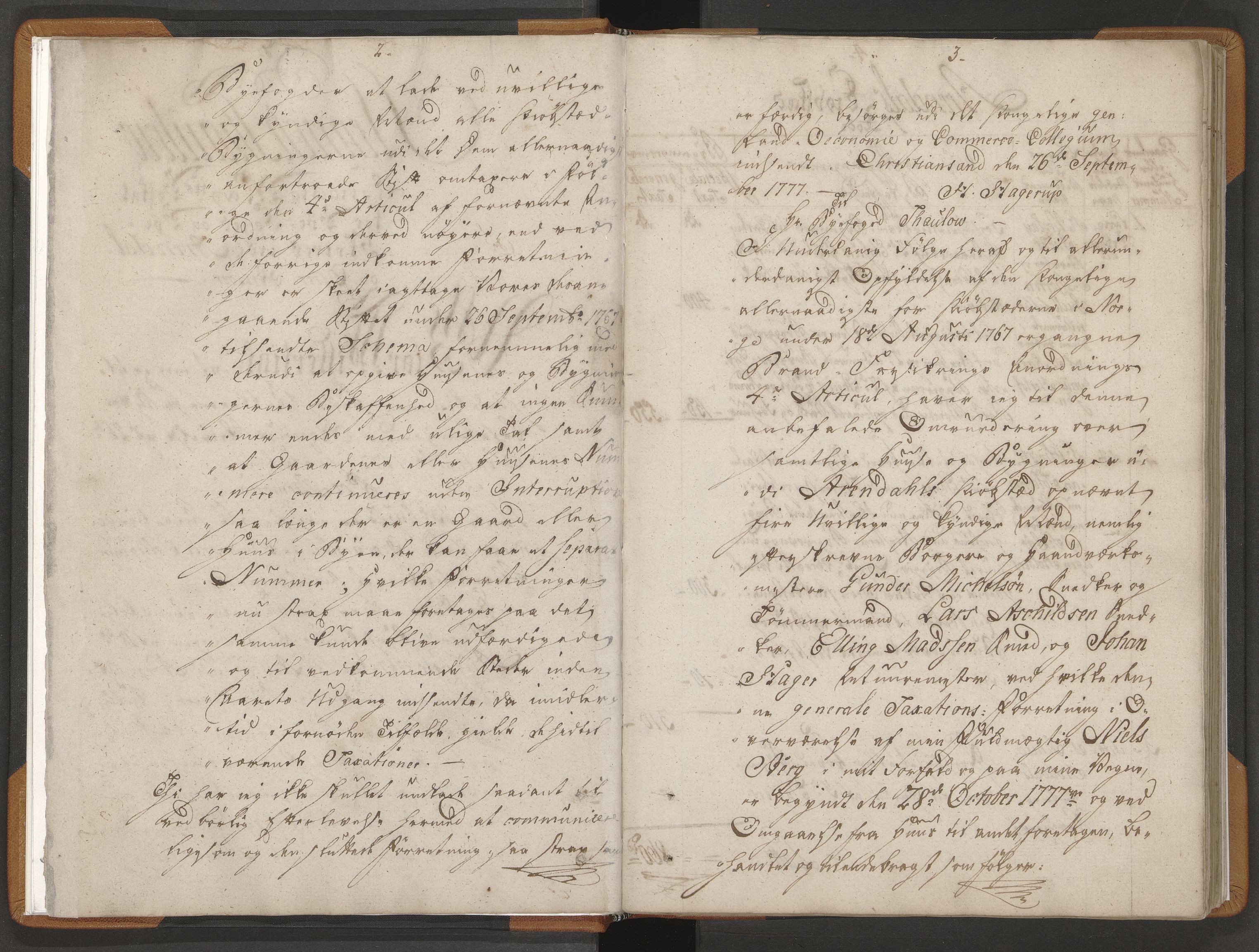 Norges Brannkasse Arendal, AV/SAK-2241-0002/F/Fa/L0005: Branntakstprotokoll nr. 2 med steds- og fornavnsregister, 1777