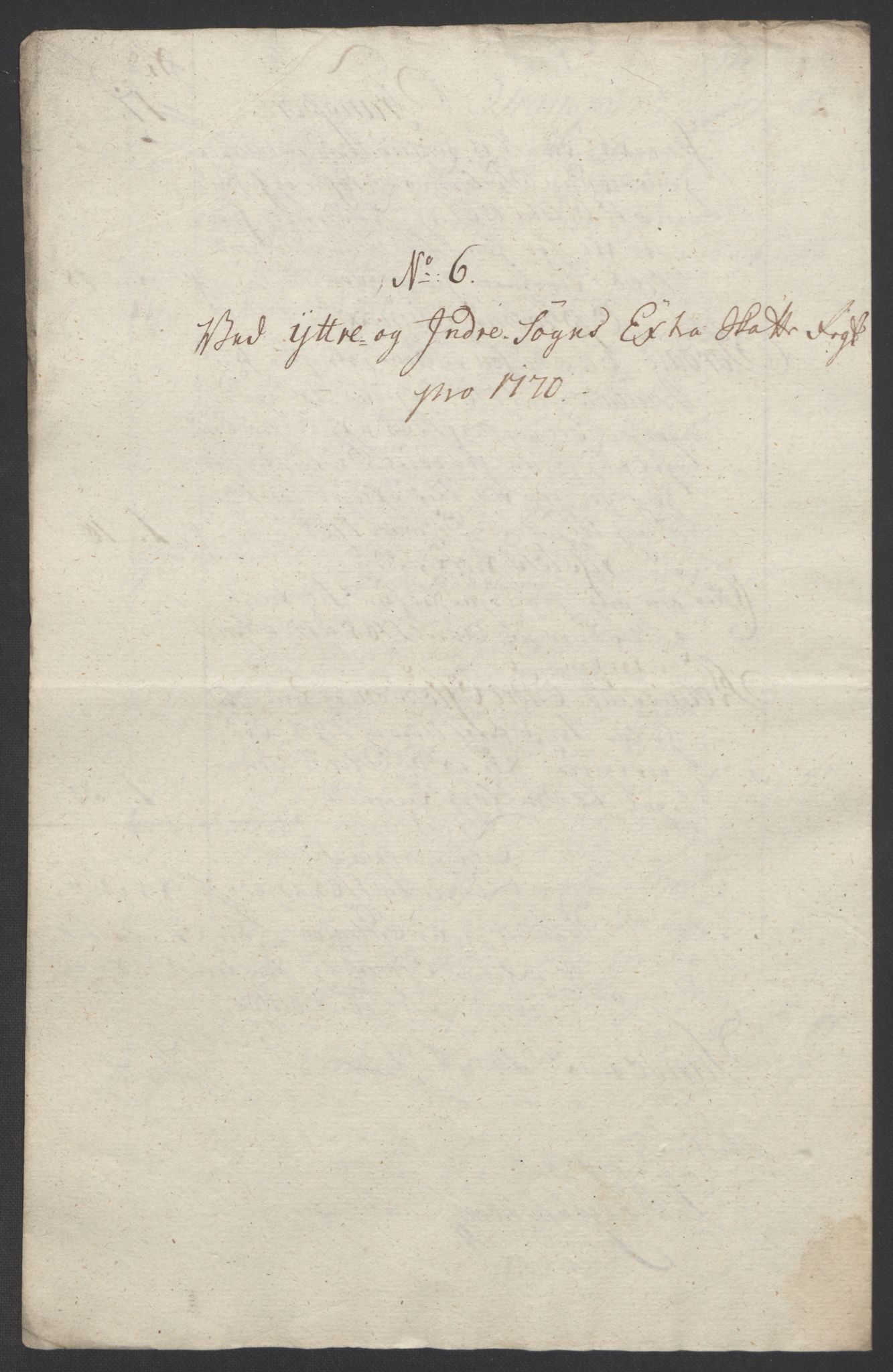 Rentekammeret inntil 1814, Realistisk ordnet avdeling, AV/RA-EA-4070/Ol/L0018: [Gg 10]: Ekstraskatten, 23.09.1762. Sogn, 1762-1772, p. 279