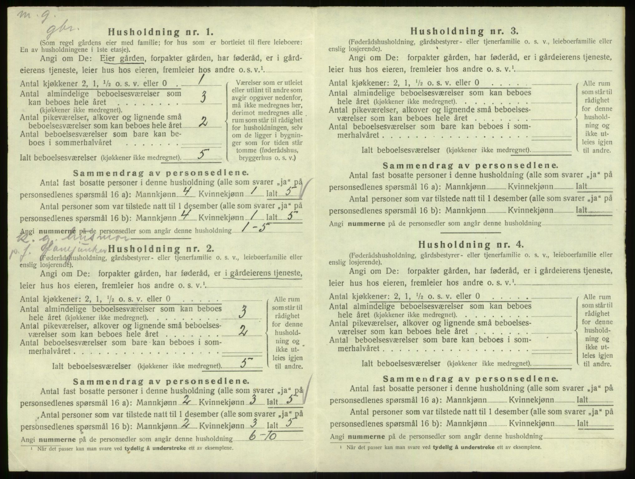 SAB, 1920 census for Askvoll, 1920, p. 417