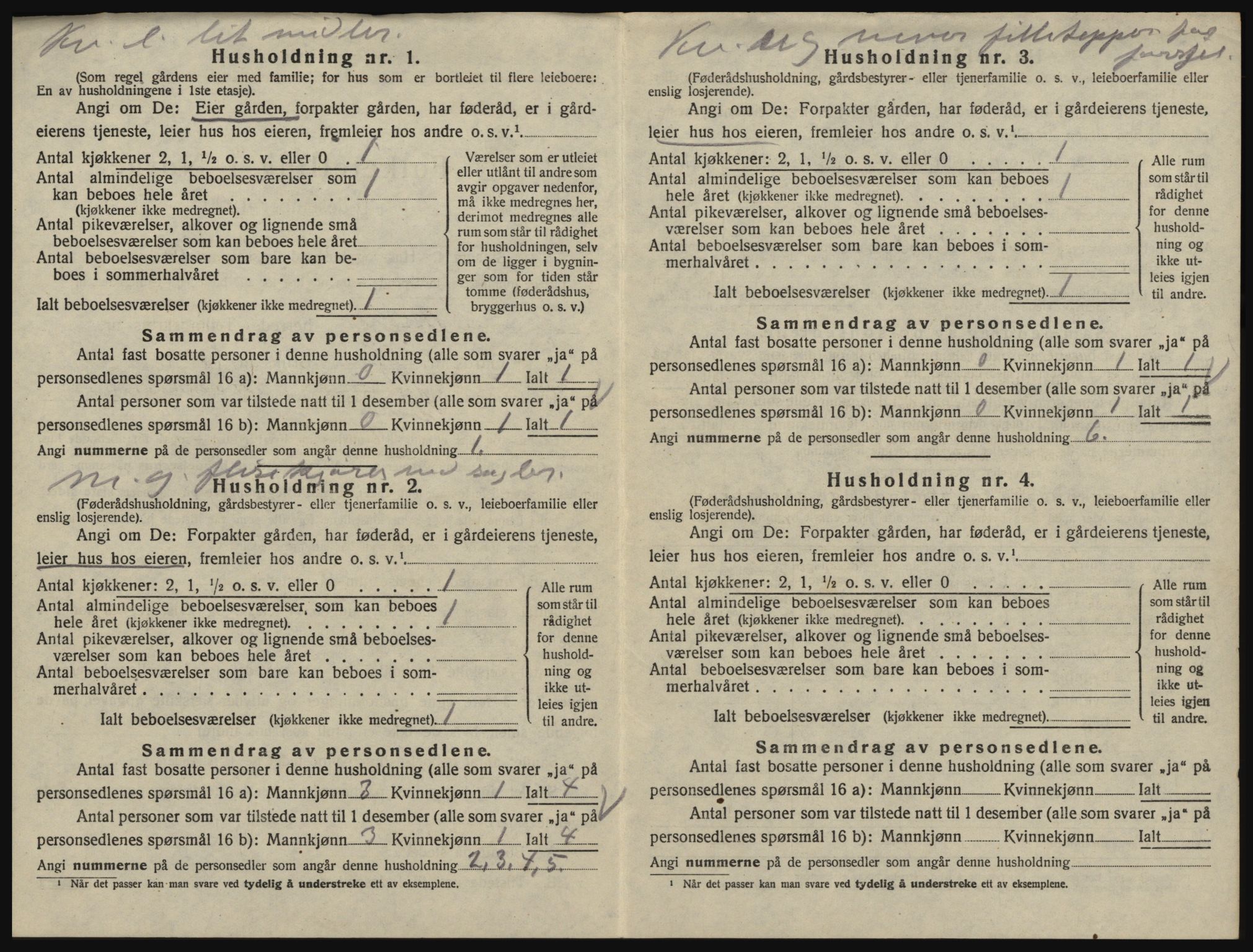 SAO, 1920 census for Glemmen, 1920, p. 1182