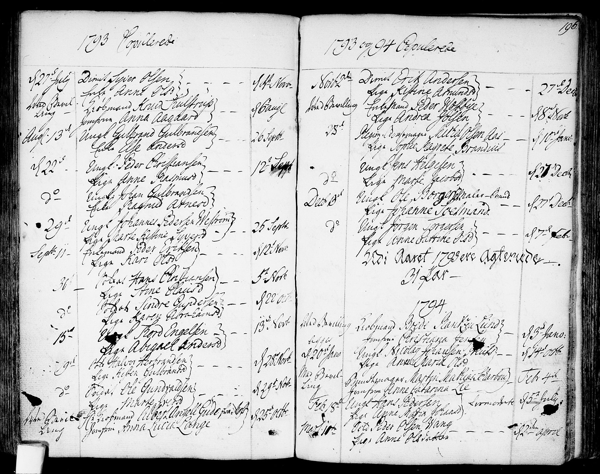 Garnisonsmenigheten Kirkebøker, SAO/A-10846/F/Fa/L0003: Parish register (official) no. 3, 1777-1809, p. 196