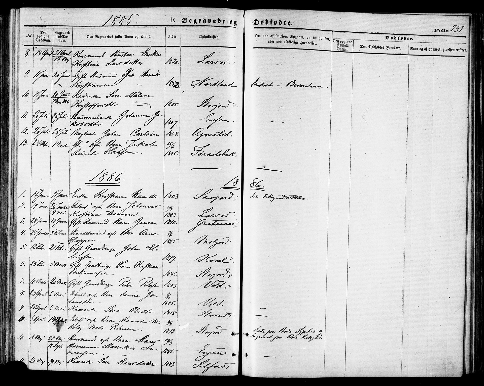 Ministerialprotokoller, klokkerbøker og fødselsregistre - Nordland, SAT/A-1459/846/L0645: Parish register (official) no. 846A03, 1872-1886, p. 251