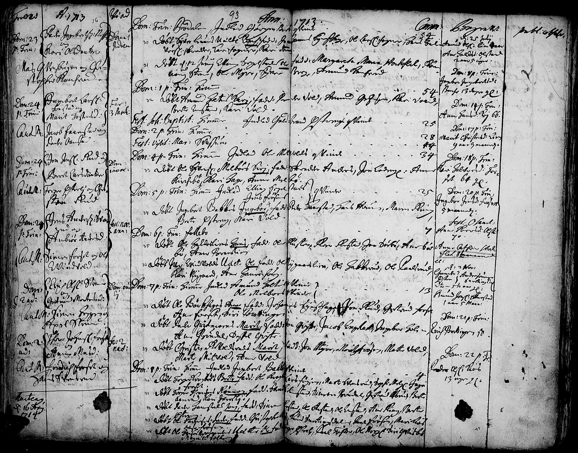 Gausdal prestekontor, SAH/PREST-090/H/Ha/Haa/L0001: Parish register (official) no. 1, 1693-1728, p. 93
