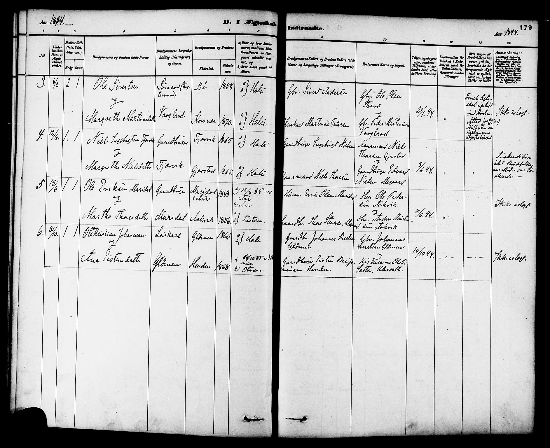 Ministerialprotokoller, klokkerbøker og fødselsregistre - Møre og Romsdal, AV/SAT-A-1454/576/L0885: Parish register (official) no. 576A03, 1880-1898, p. 179