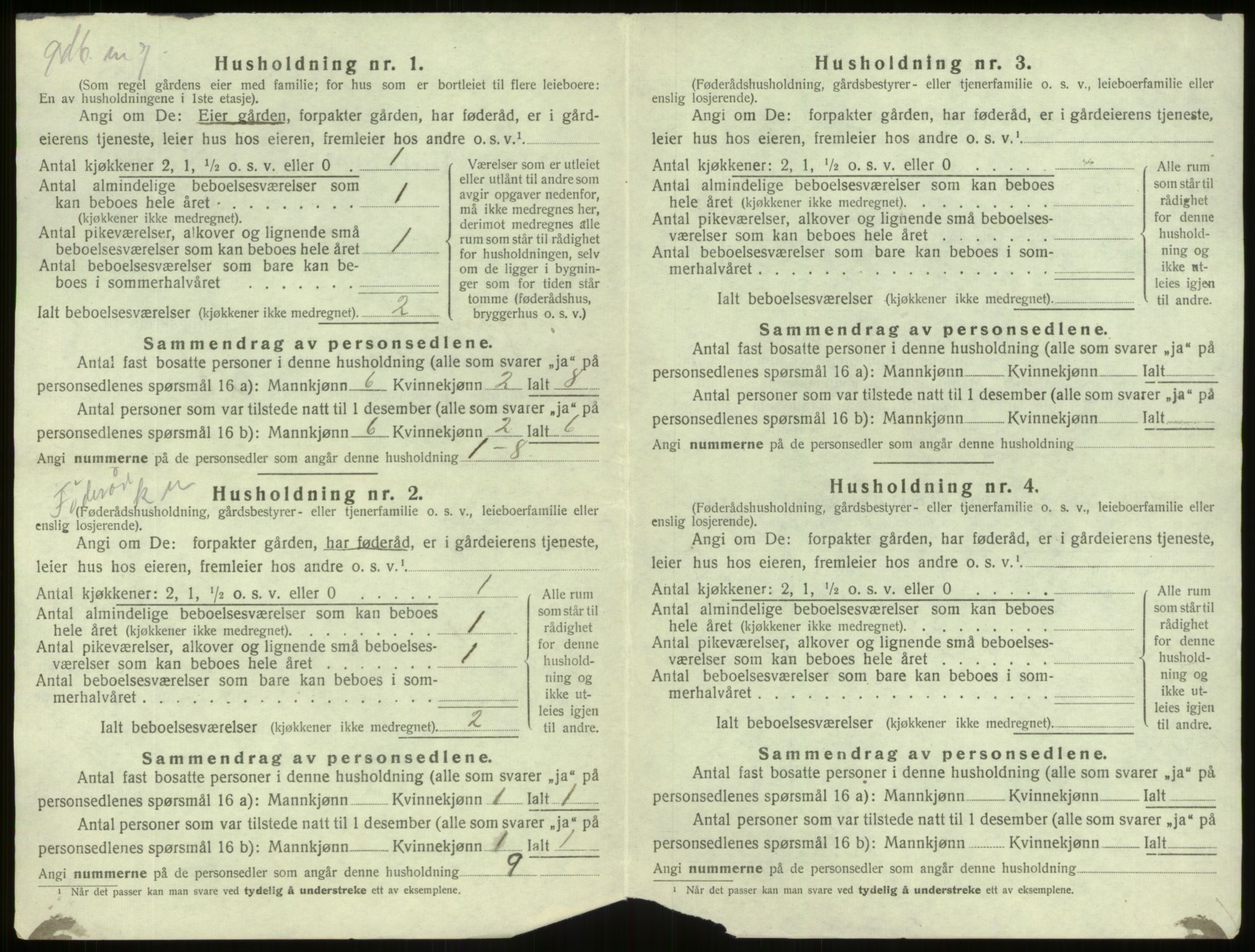 SAB, 1920 census for Borgund, 1920, p. 81