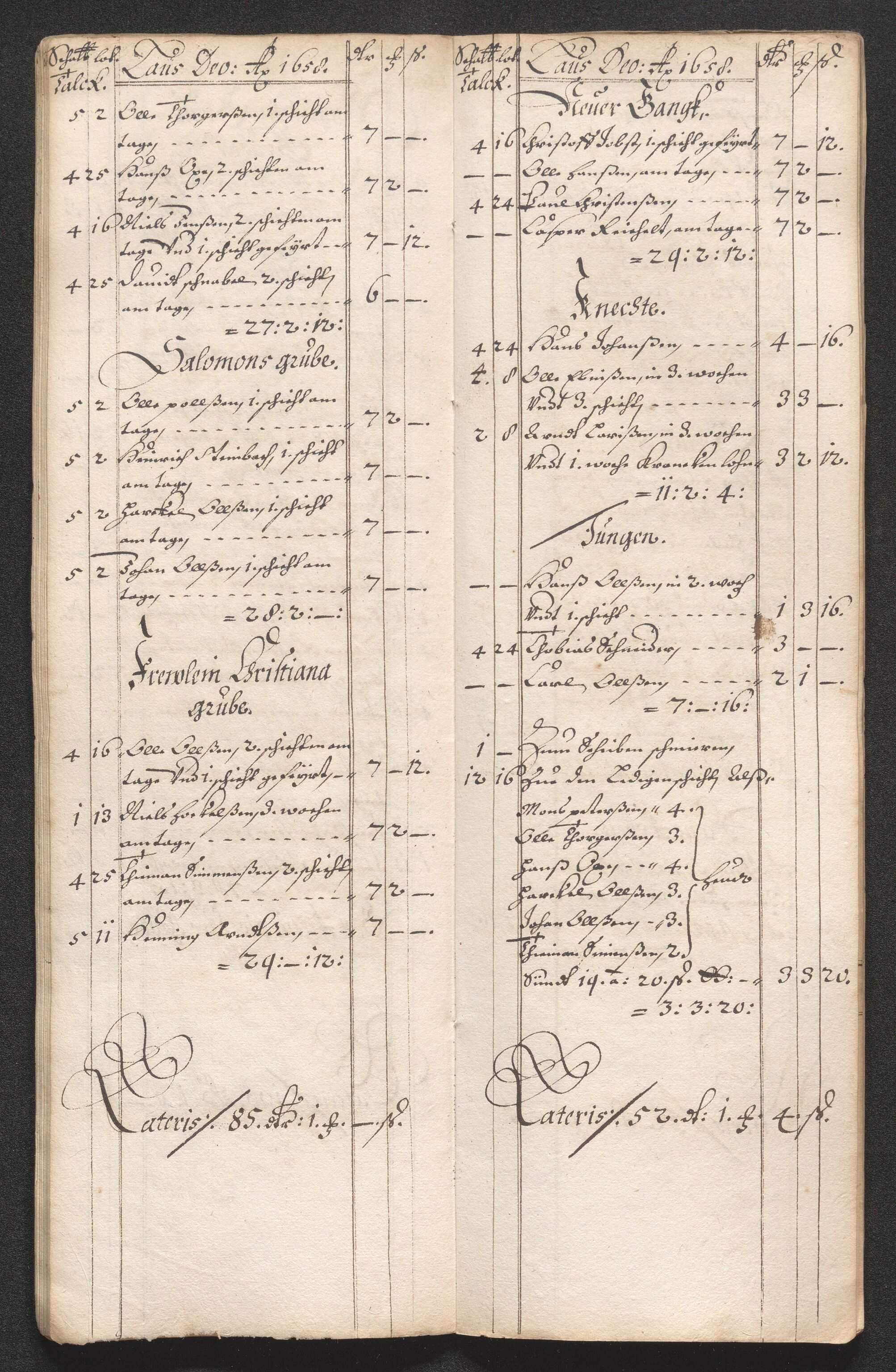 Kongsberg Sølvverk 1623-1816, SAKO/EA-3135/001/D/Dc/Dcd/L0033: Utgiftsregnskap for gruver m.m. , 1658, p. 537