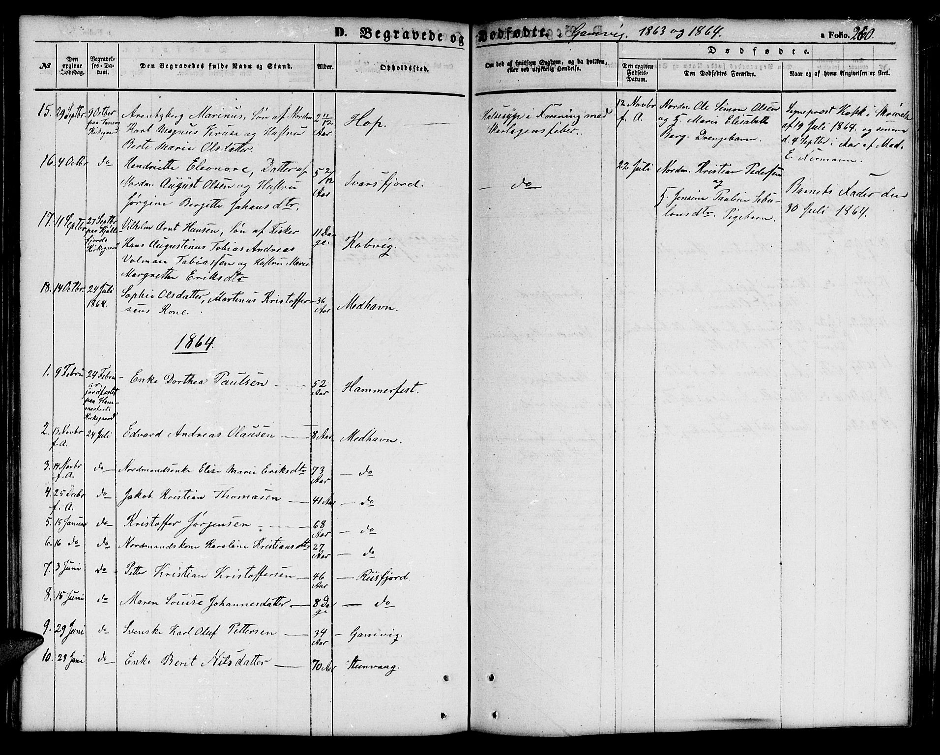 Tana sokneprestkontor, SATØ/S-1334/H/Hb/L0001klokker: Parish register (copy) no. 1 /2, 1862-1867, p. 260