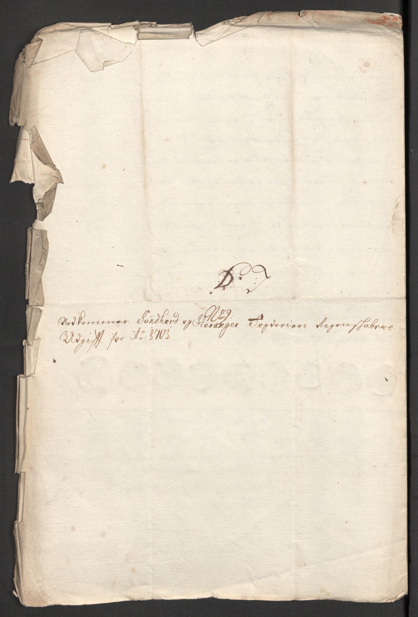 Rentekammeret inntil 1814, Reviderte regnskaper, Fogderegnskap, RA/EA-4092/R48/L2979: Fogderegnskap Sunnhordland og Hardanger, 1700-1701, p. 487