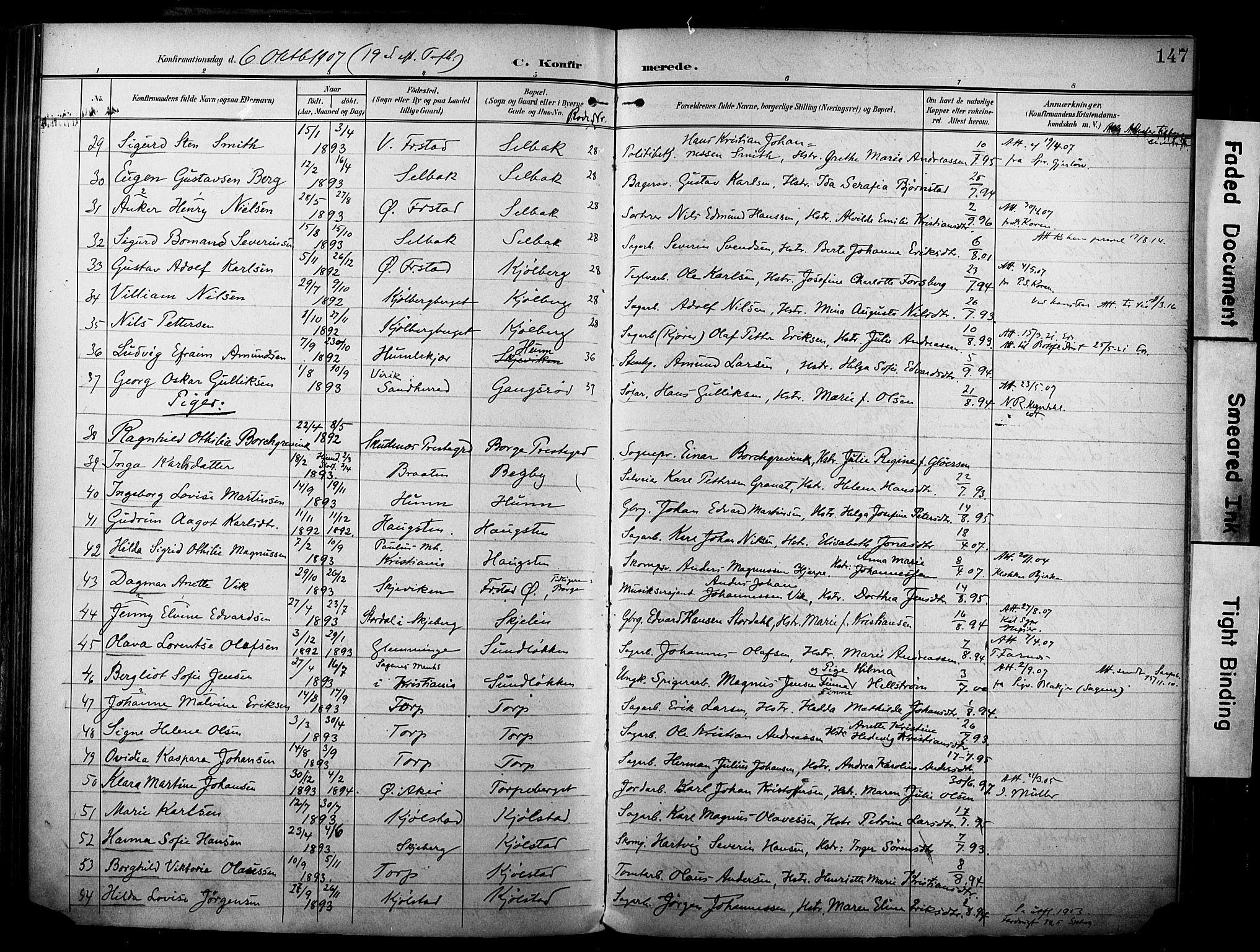 Borge prestekontor Kirkebøker, AV/SAO-A-10903/F/Fa/L0009: Parish register (official) no. I 9, 1902-1911, p. 147