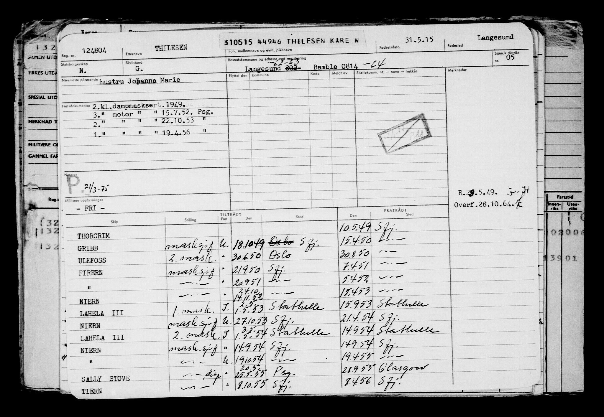 Direktoratet for sjømenn, AV/RA-S-3545/G/Gb/L0130: Hovedkort, 1915, p. 247