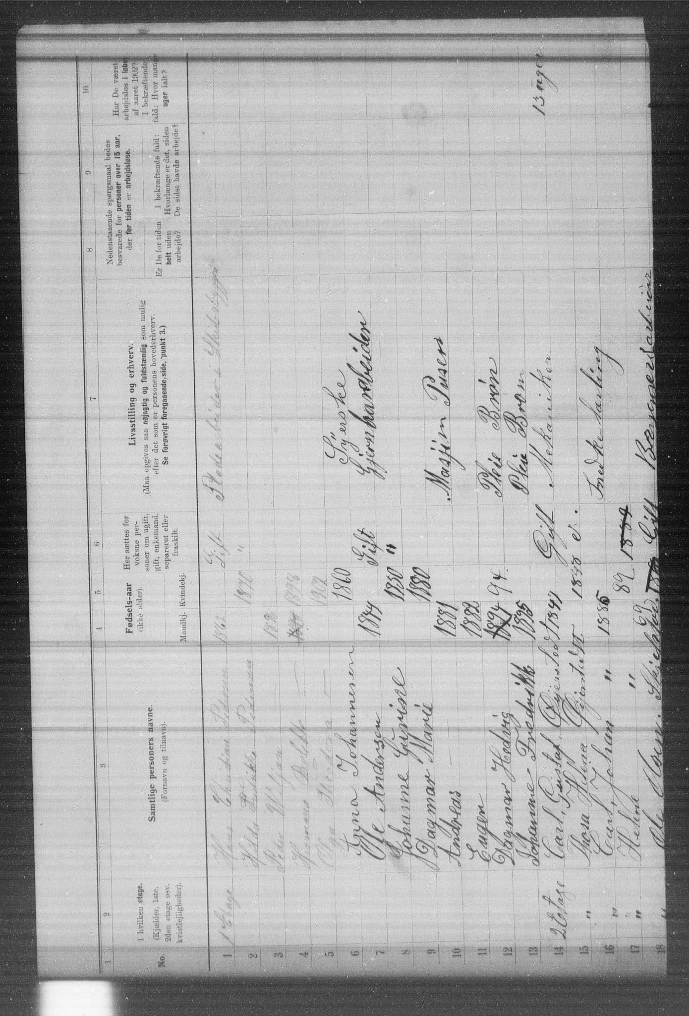 OBA, Municipal Census 1902 for Kristiania, 1902, p. 18089