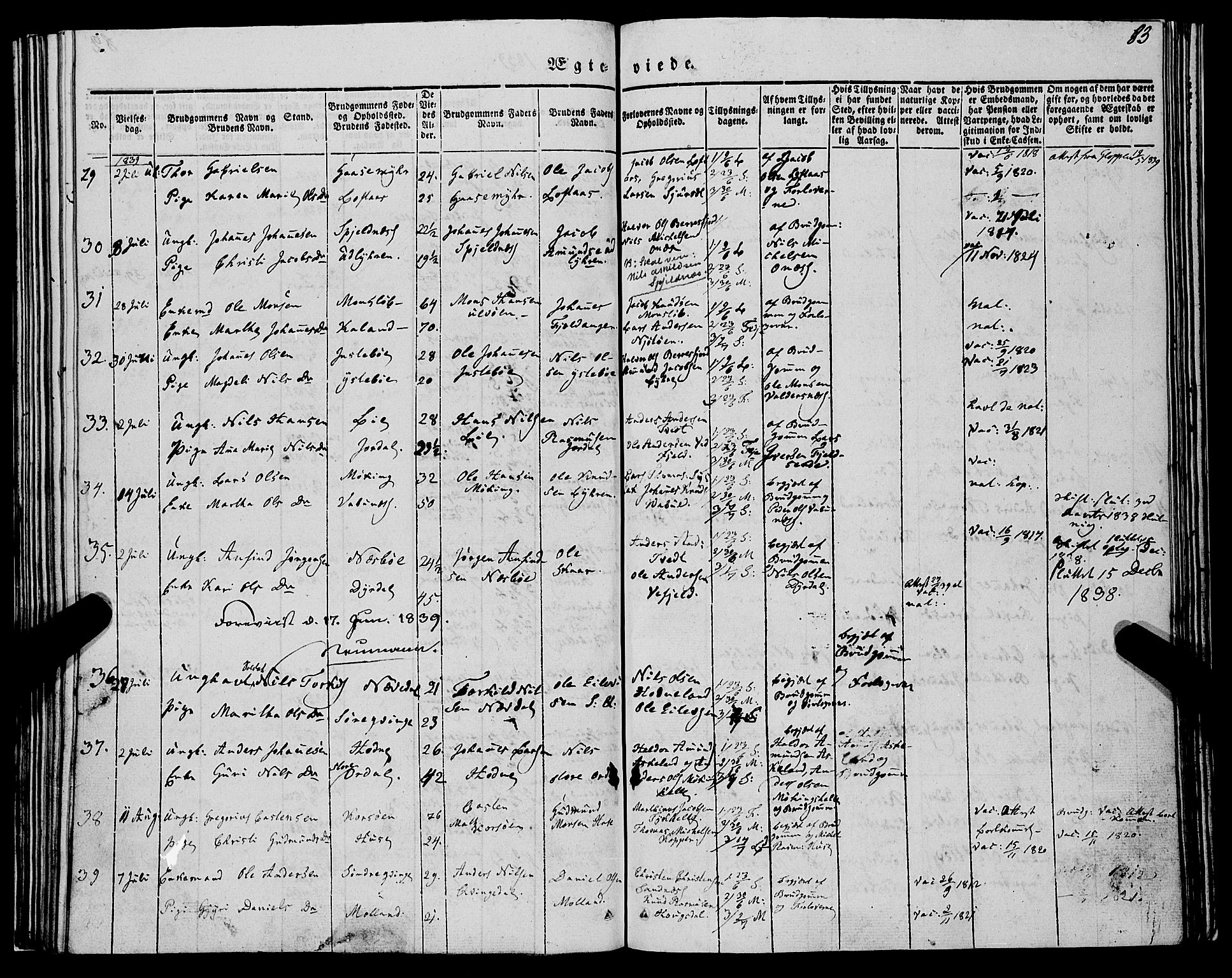 Lindås Sokneprestembete, SAB/A-76701/H/Haa: Parish register (official) no. A 12, 1836-1848, p. 83