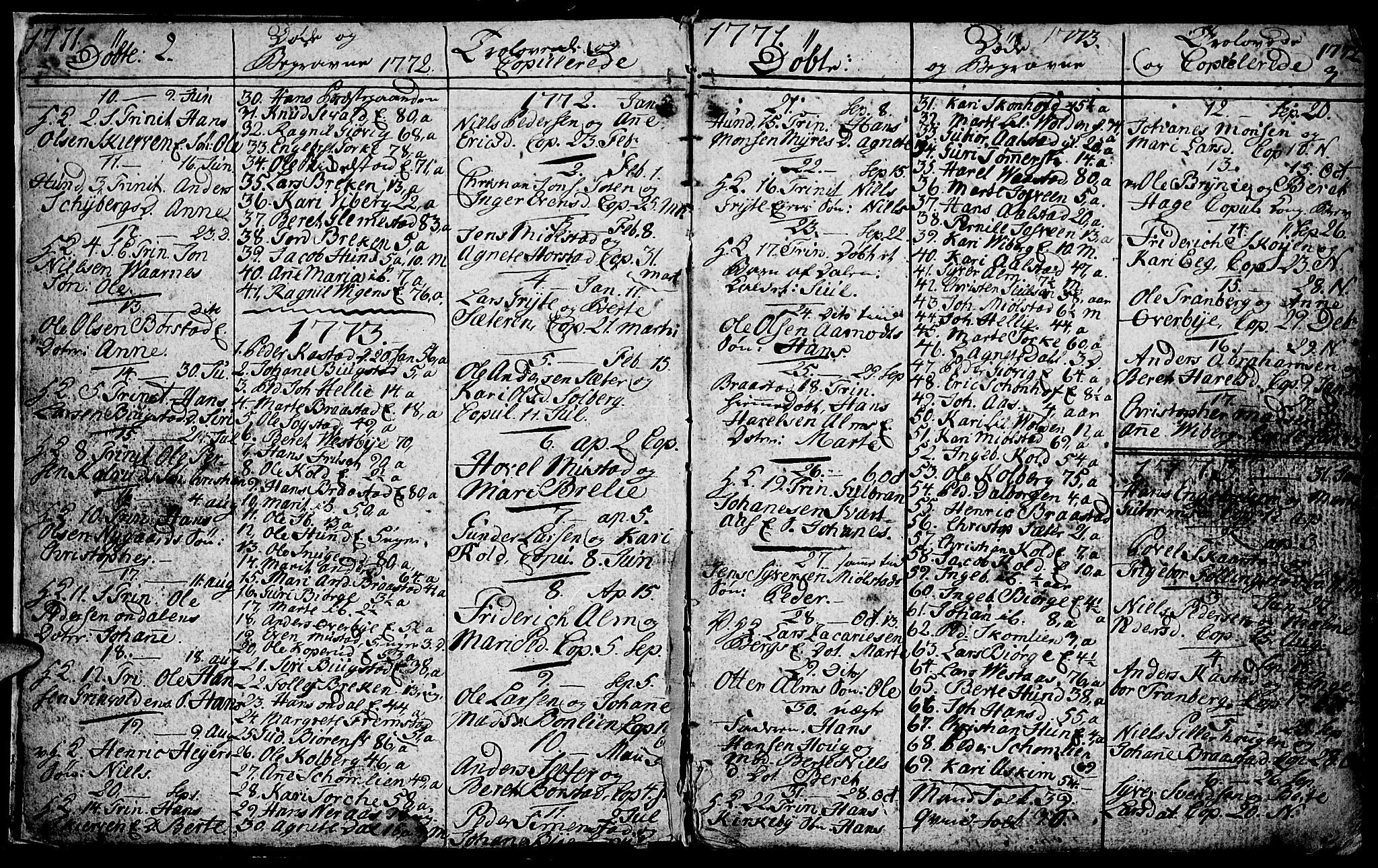 Vardal prestekontor, SAH/PREST-100/H/Ha/Hab/L0001: Parish register (copy) no. 1, 1771-1790, p. 2-3
