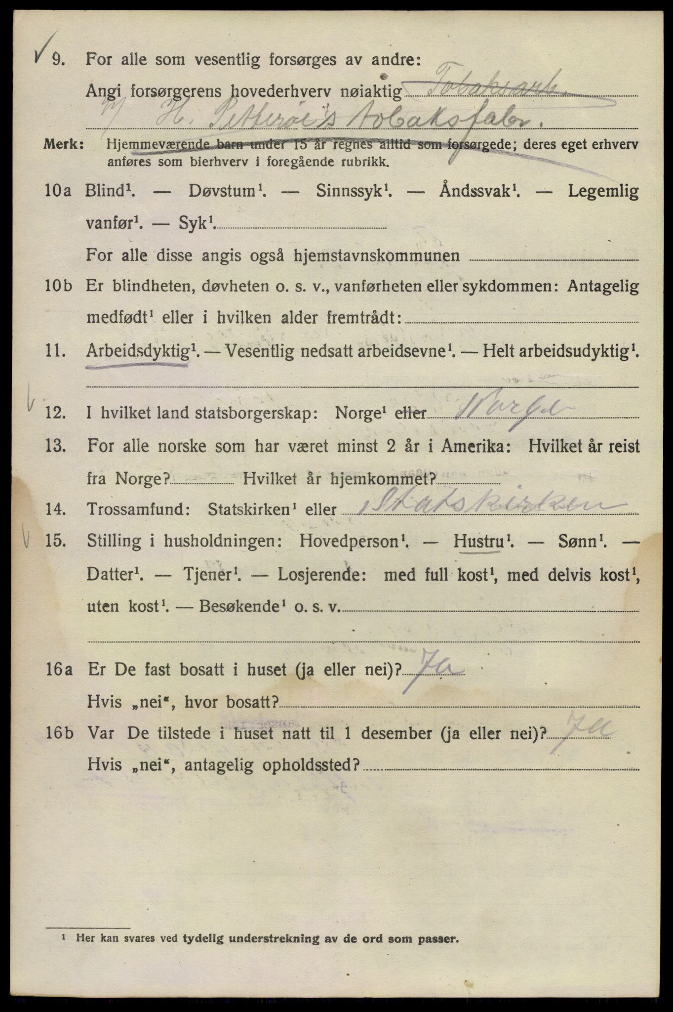 SAO, 1920 census for Kristiania, 1920, p. 659896