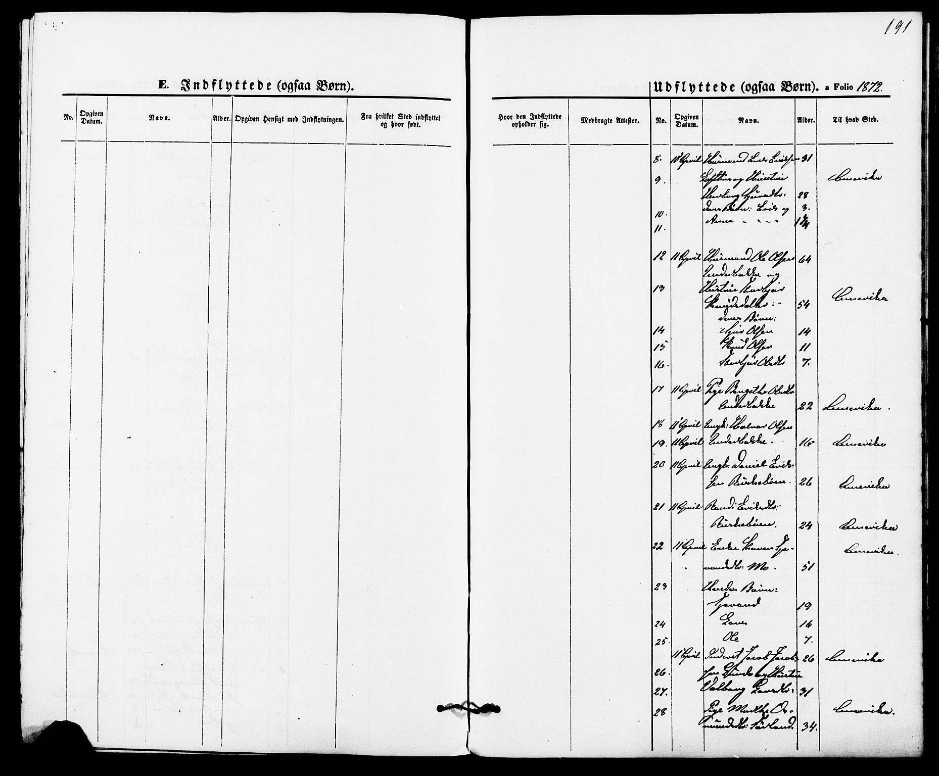 Suldal sokneprestkontor, AV/SAST-A-101845/01/IV/L0010: Parish register (official) no. A 10, 1869-1878, p. 191