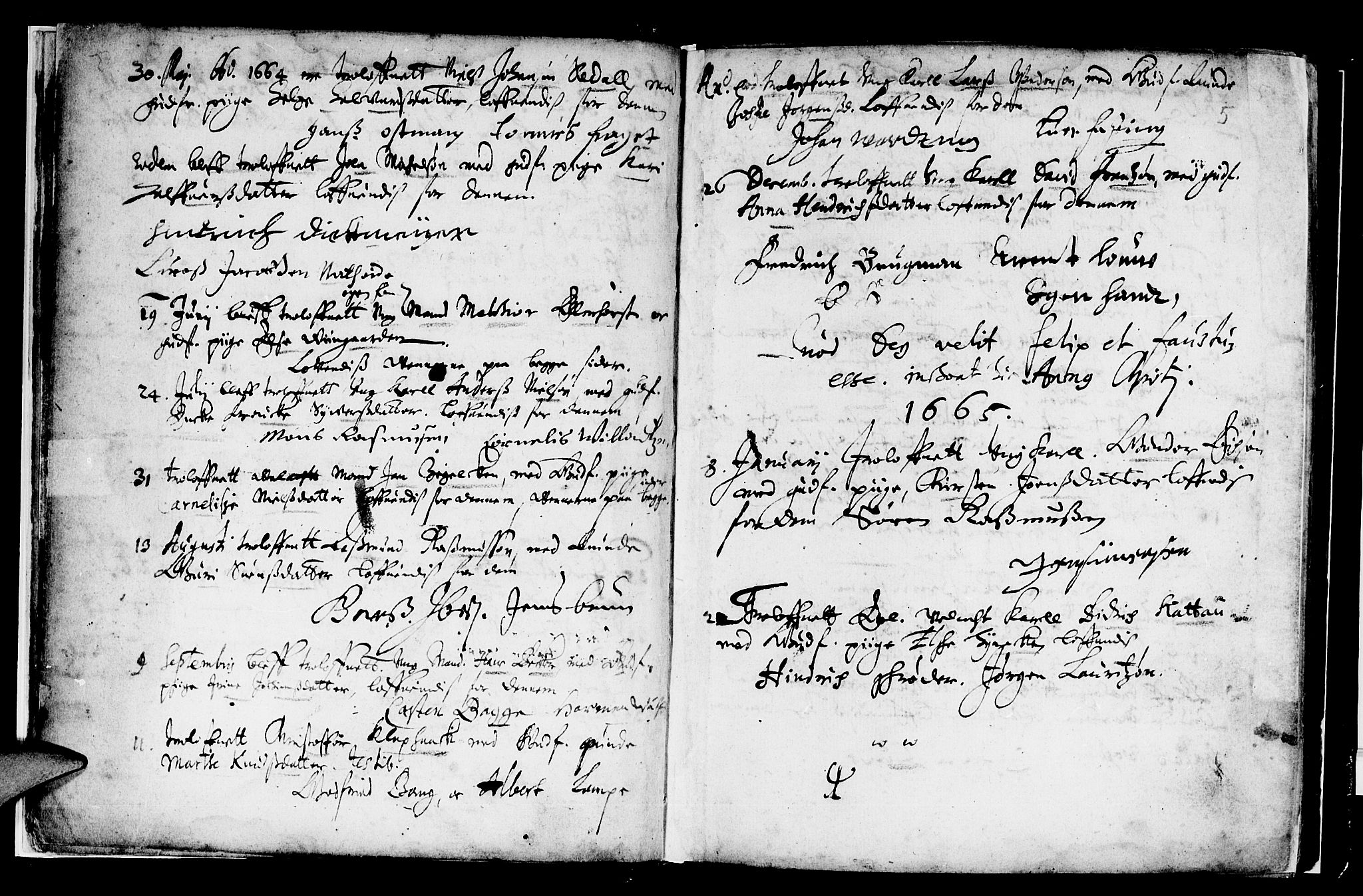 Domkirken sokneprestembete, AV/SAB-A-74801/H/Haa/L0006: Parish register (official) no. A 6, 1663-1683, p. 5