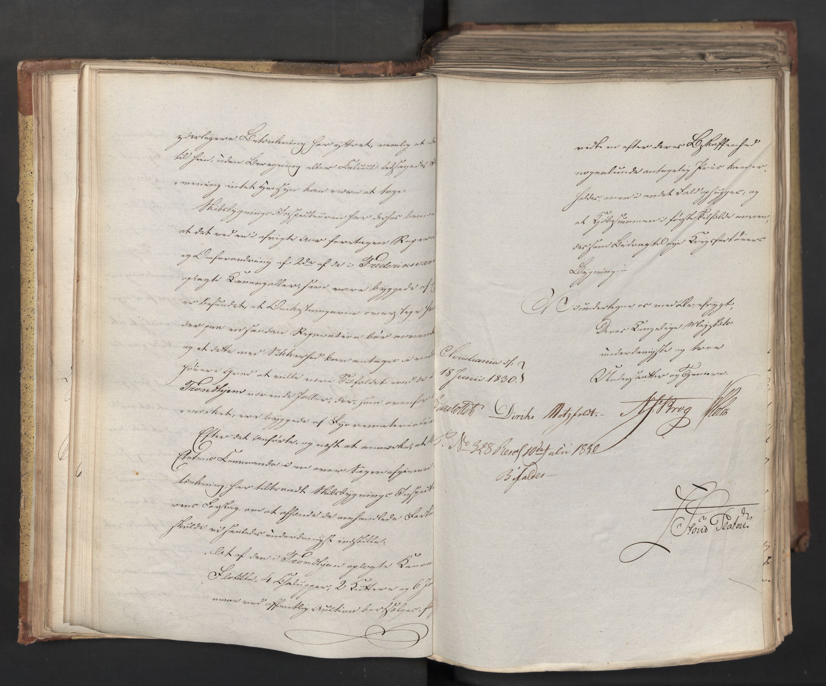 Statsrådsavdelingen i Stockholm, RA/S-1003/D/Da/L0066: Regjeringsinnstillinger nr. 240-449, 1830, p. 75