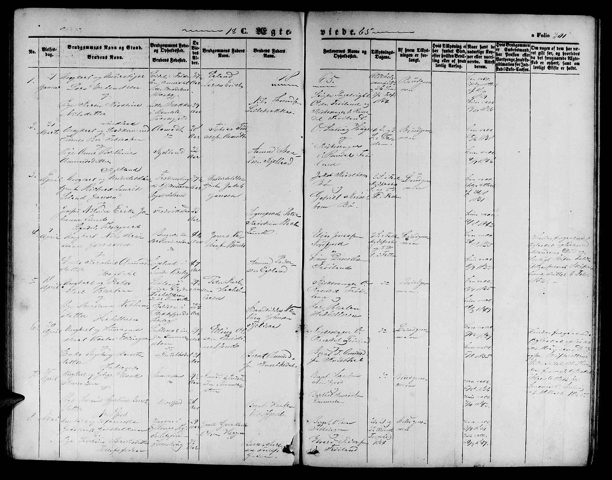 Sokndal sokneprestkontor, SAST/A-101808: Parish register (copy) no. B 3, 1865-1879, p. 301