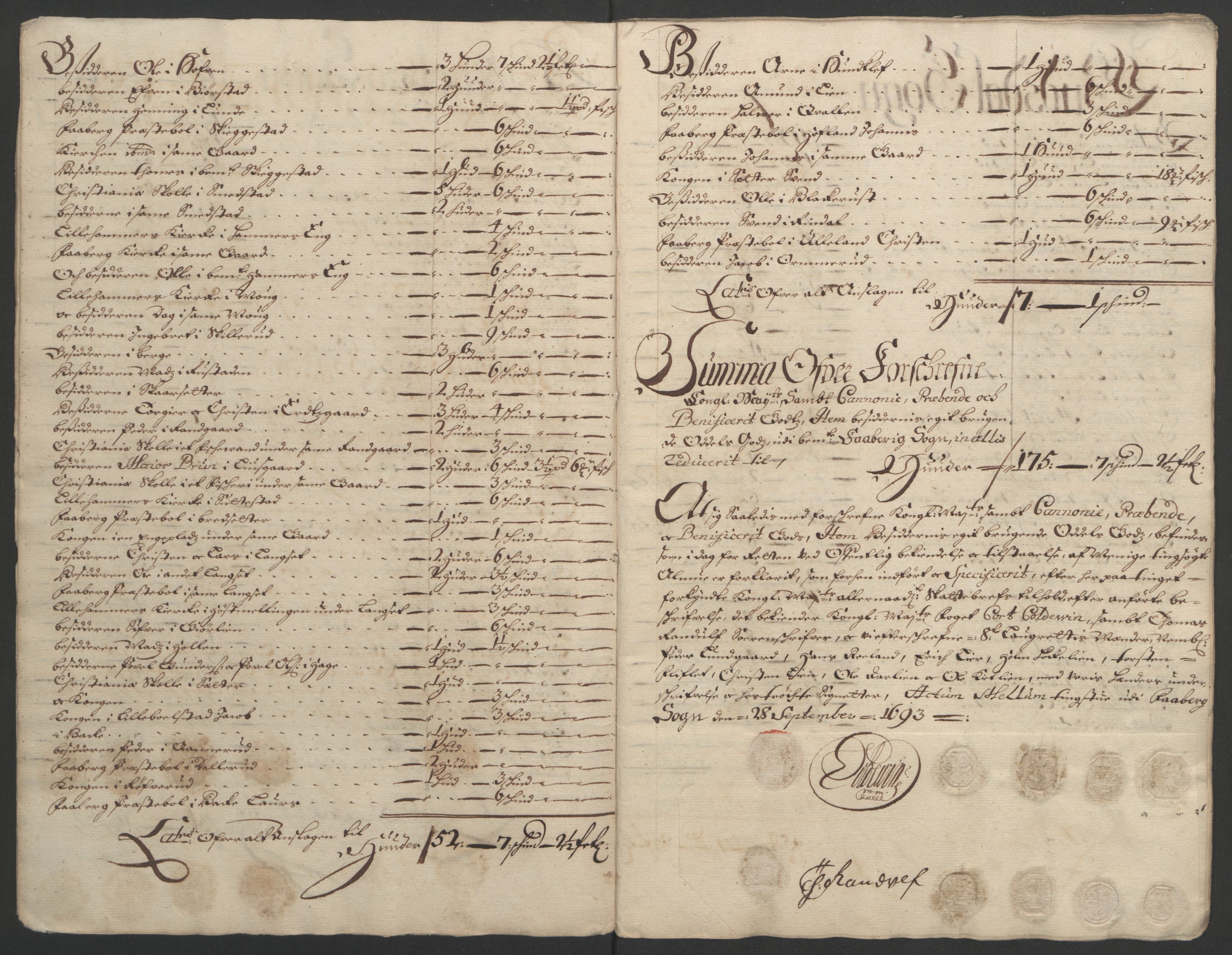 Rentekammeret inntil 1814, Reviderte regnskaper, Fogderegnskap, AV/RA-EA-4092/R17/L1167: Fogderegnskap Gudbrandsdal, 1693, p. 290