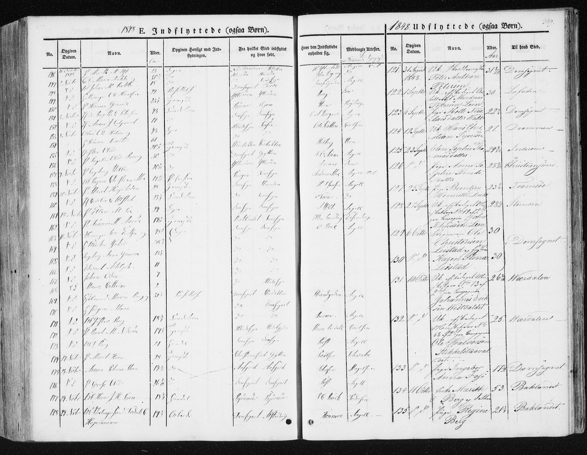 Ministerialprotokoller, klokkerbøker og fødselsregistre - Sør-Trøndelag, SAT/A-1456/602/L0110: Parish register (official) no. 602A08, 1840-1854, p. 349