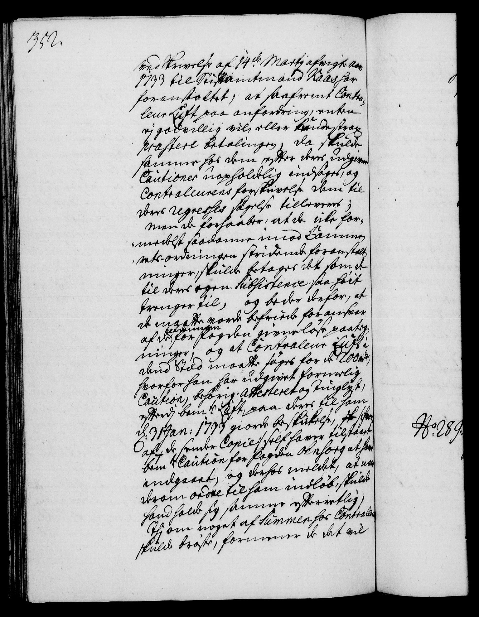 Rentekammeret, Kammerkanselliet, AV/RA-EA-3111/G/Gh/Gha/L0016: Norsk ekstraktmemorialprotokoll (merket RK 53.61), 1734-1735, p. 352