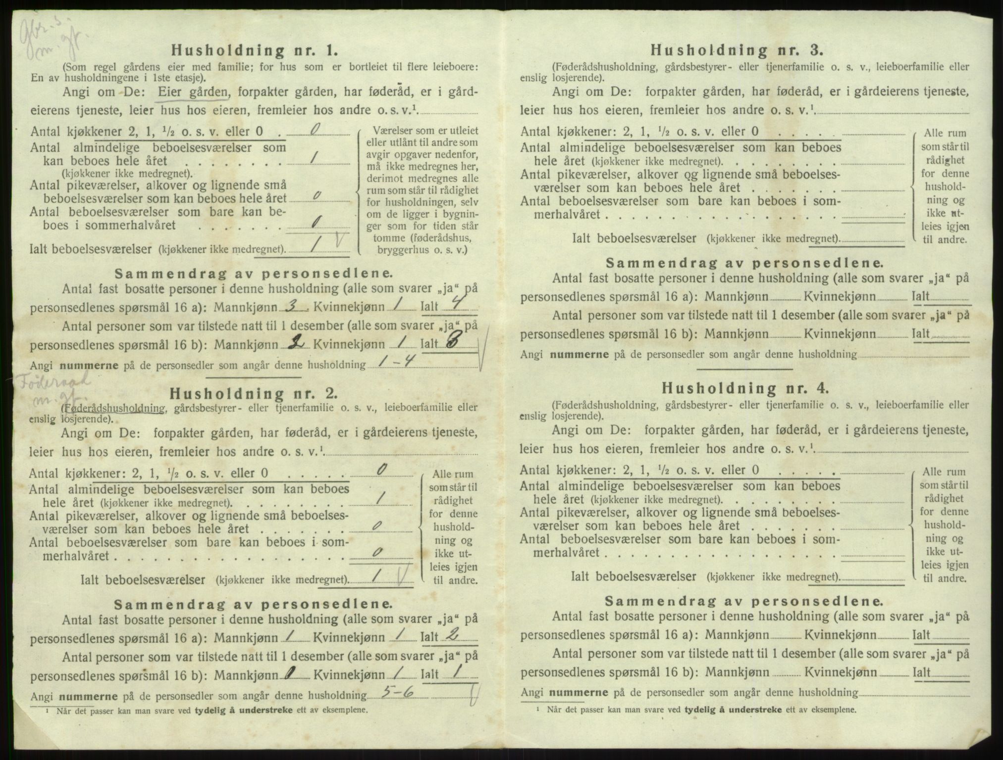 SAB, 1920 census for Lavik, 1920, p. 385