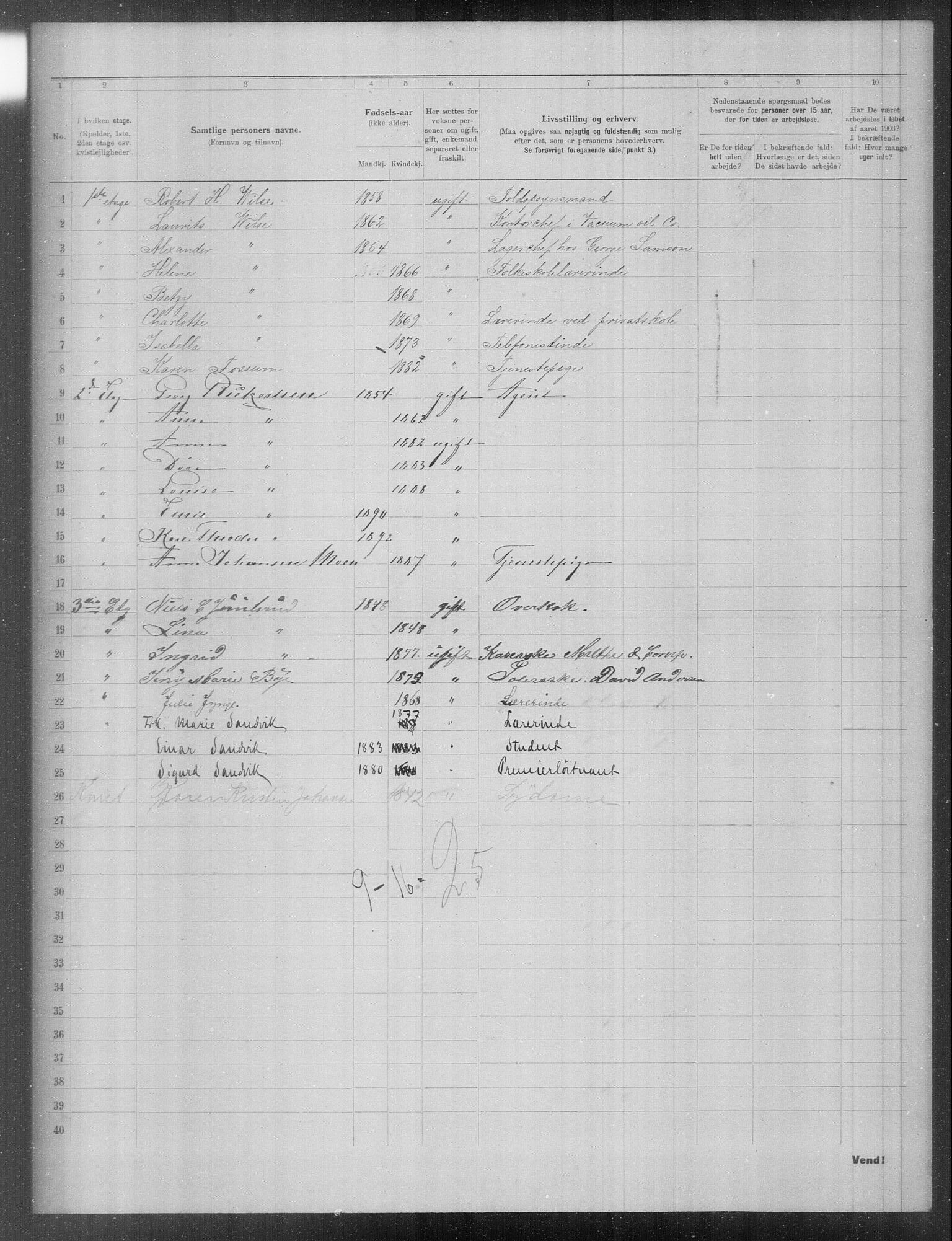 OBA, Municipal Census 1903 for Kristiania, 1903, p. 12723