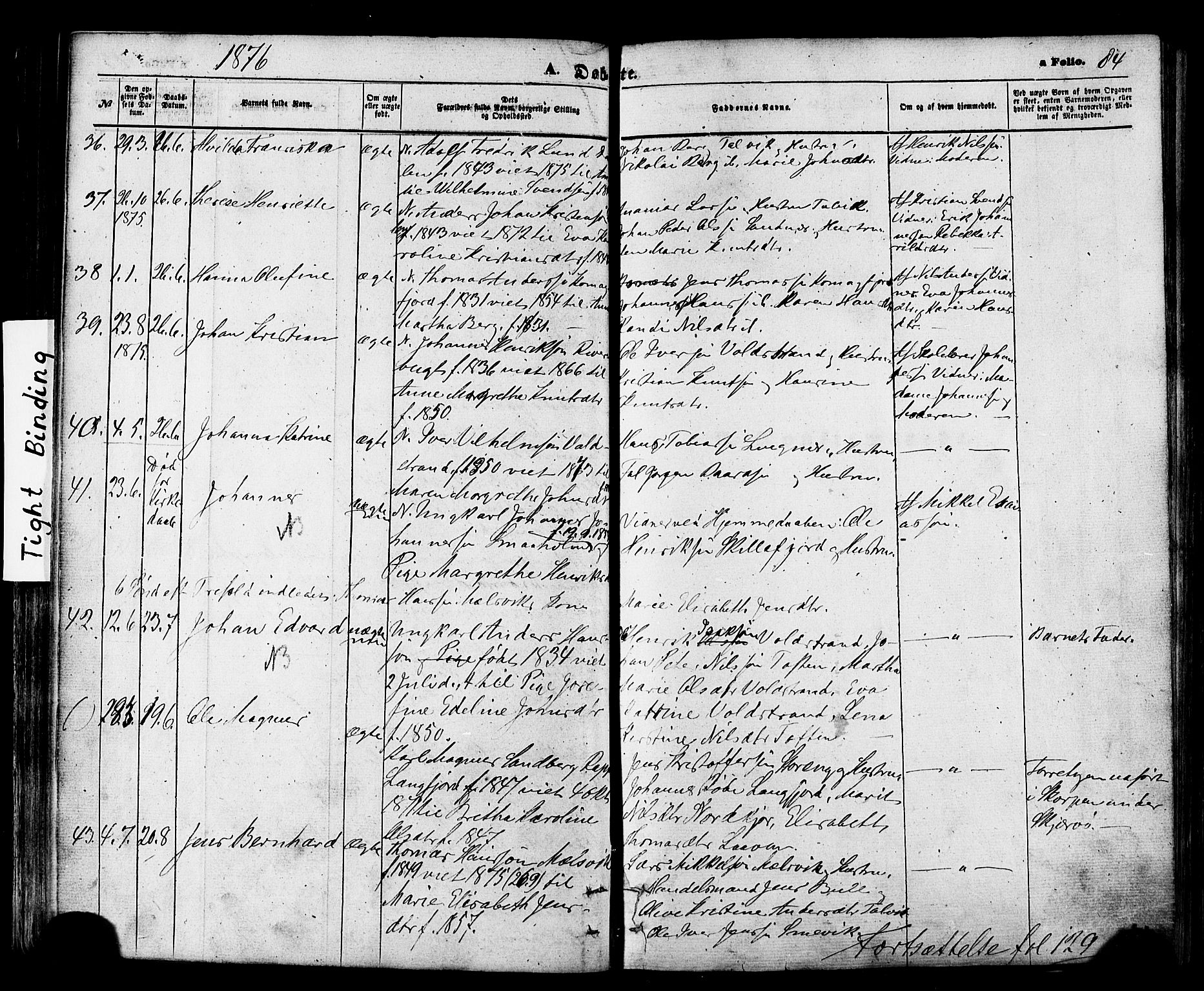 Talvik sokneprestkontor, SATØ/S-1337/H/Ha/L0011kirke: Parish register (official) no. 11, 1864-1877, p. 84
