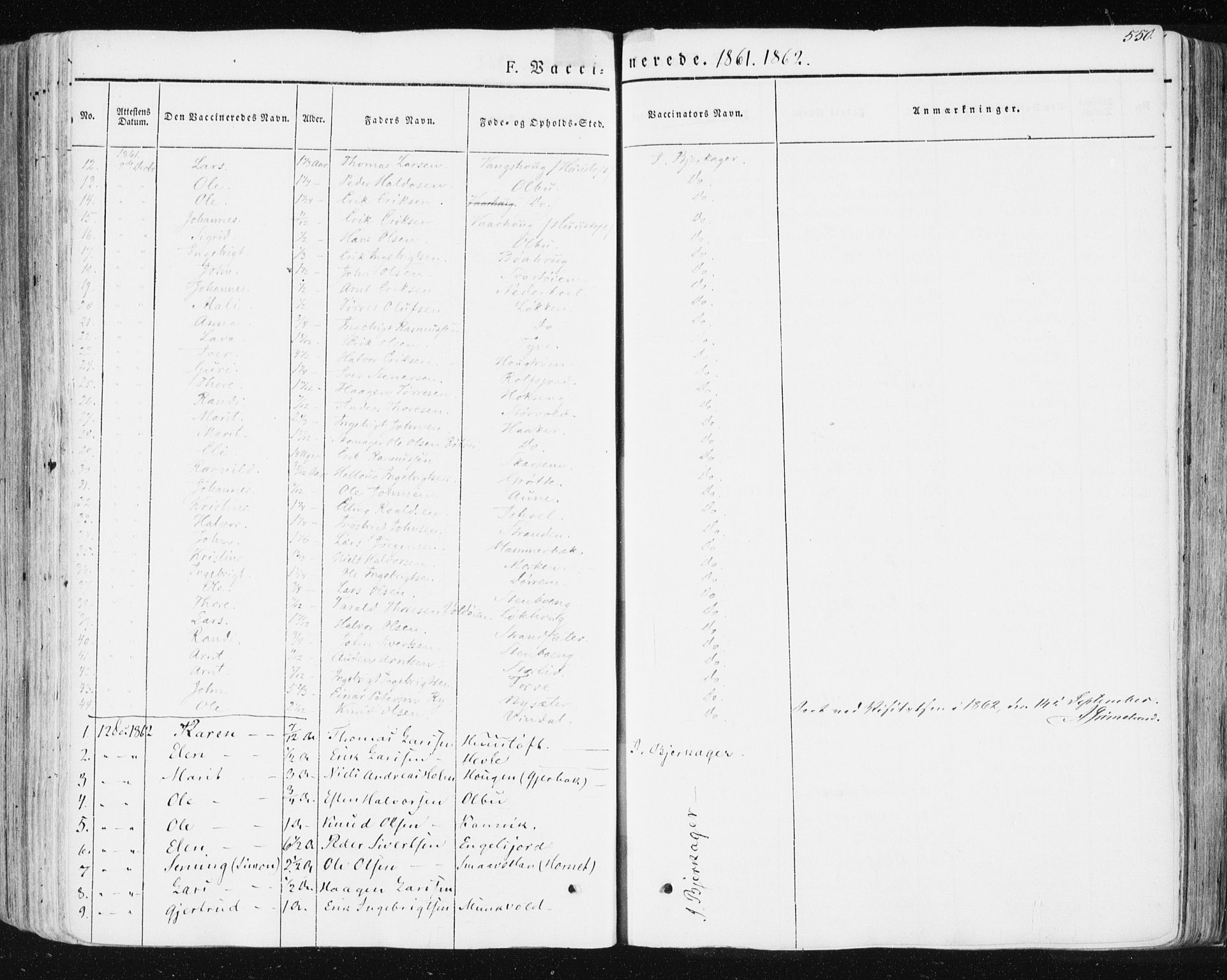 Ministerialprotokoller, klokkerbøker og fødselsregistre - Sør-Trøndelag, SAT/A-1456/678/L0899: Parish register (official) no. 678A08, 1848-1872, p. 550