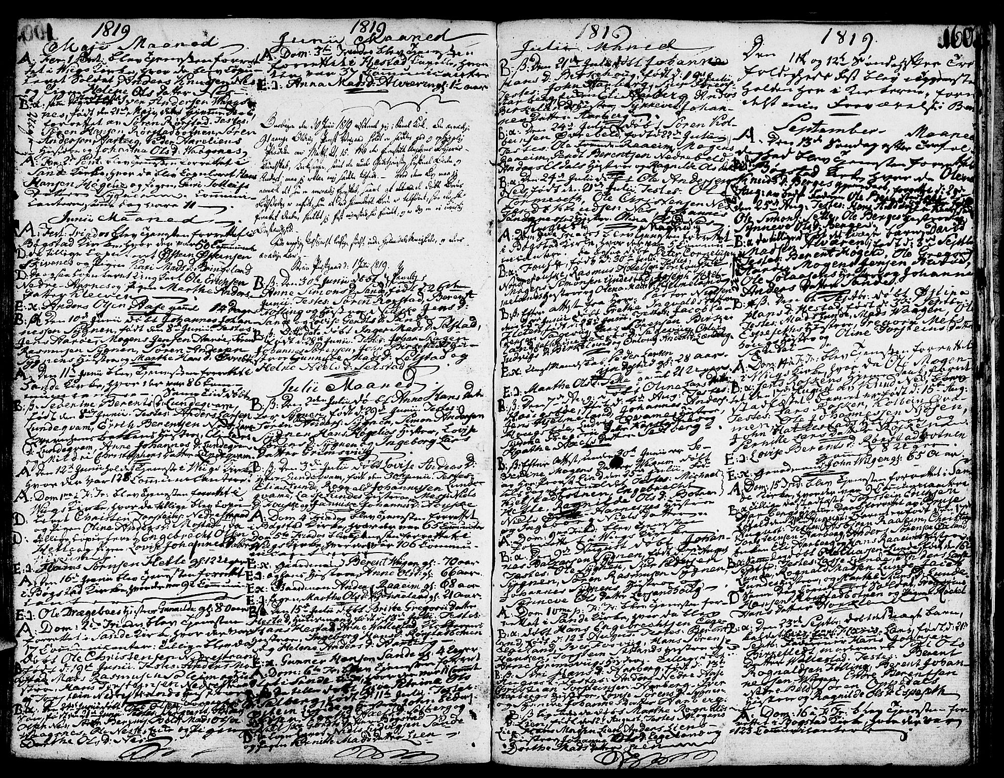 Gaular sokneprestembete, SAB/A-80001/H/Haa: Parish register (official) no. A 2, 1785-1821, p. 160