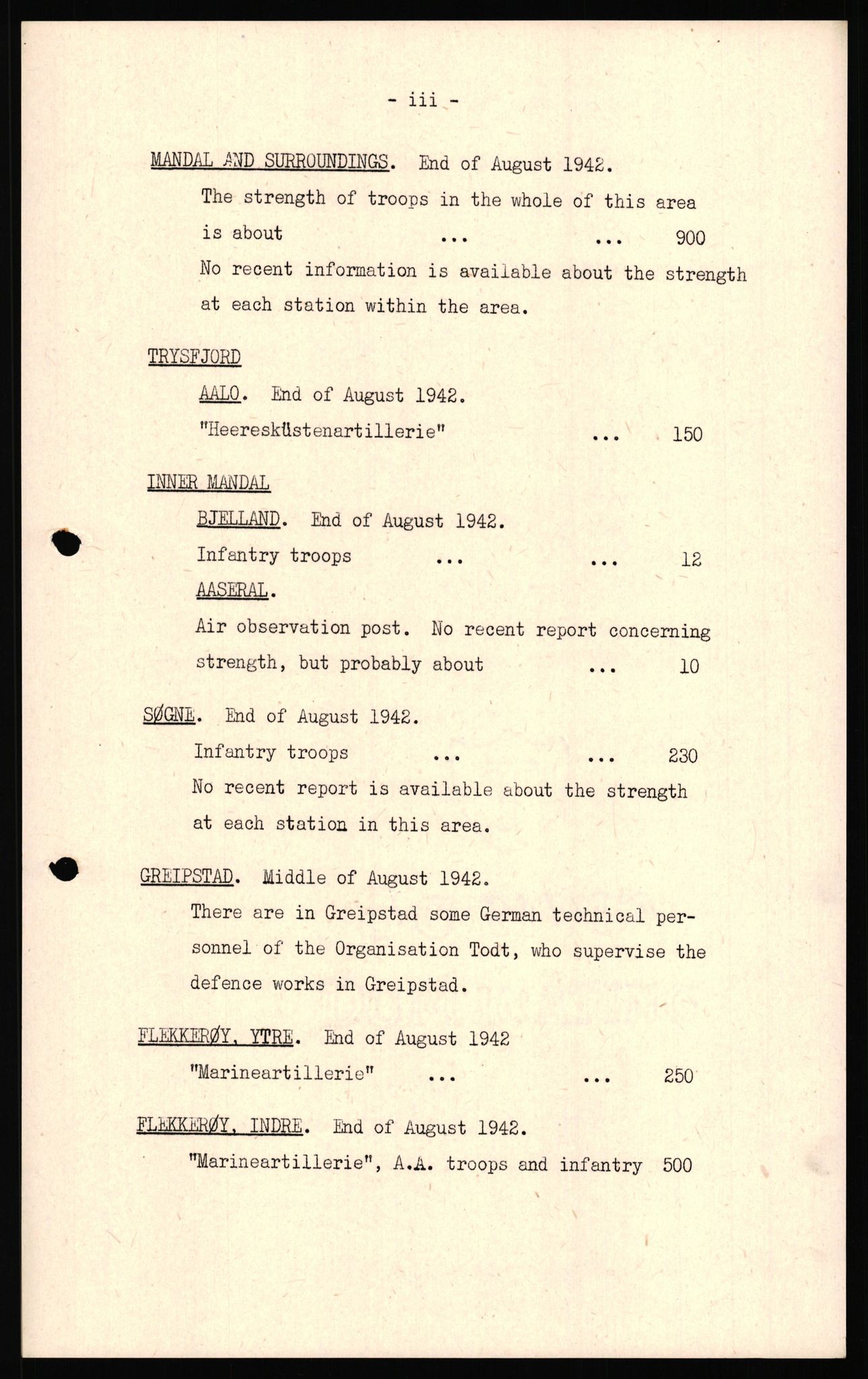 Forsvaret, Forsvarets overkommando II, RA/RAFA-3915/D/Dd/L0023: Vest-Agder, 1942-1943, p. 105