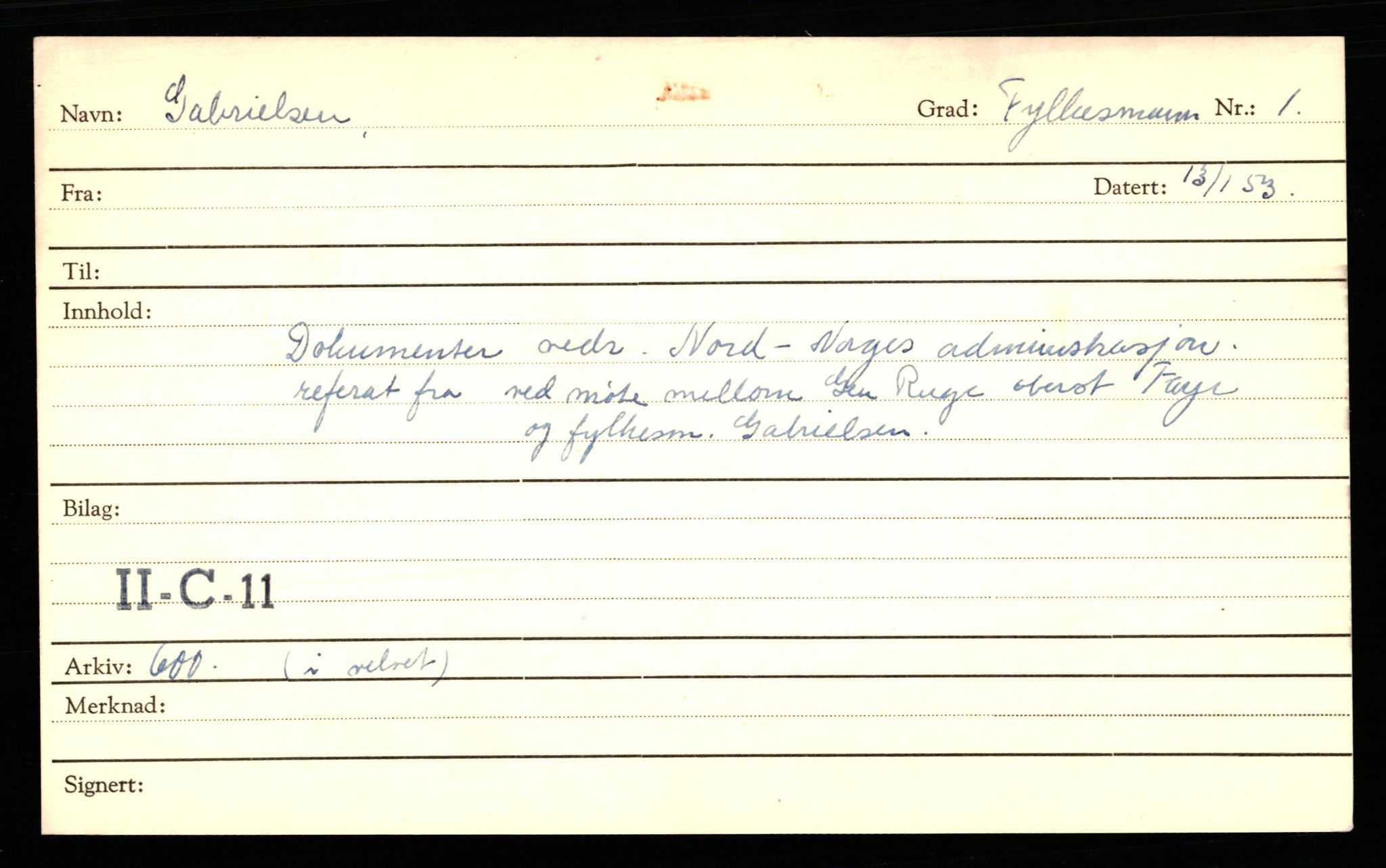 Forsvaret, Forsvarets krigshistoriske avdeling, AV/RA-RAFA-2017/E/Ed/L0156: FKA:  Forfatterkartotek F - H., 1945-1979, p. 417