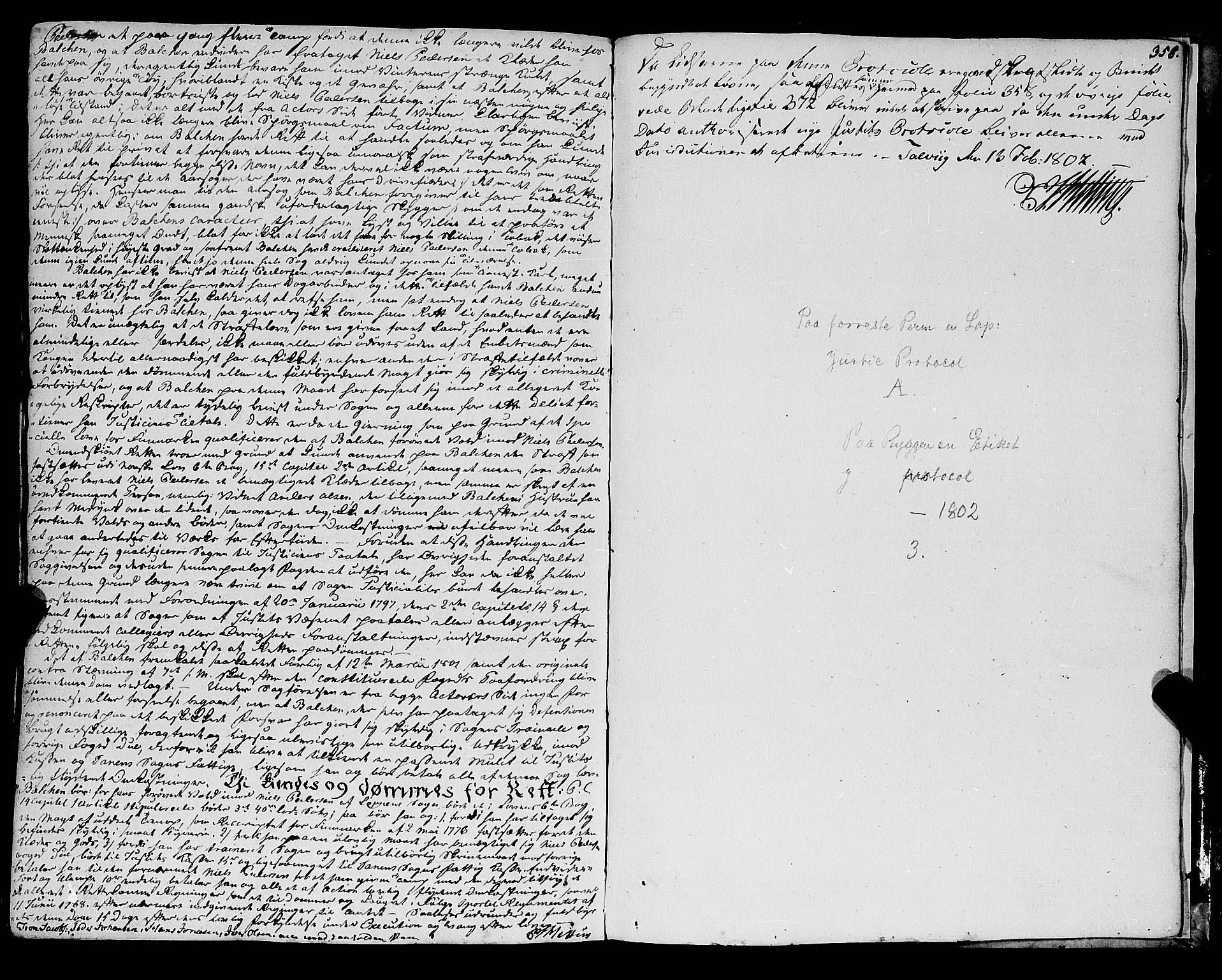 Finnmark sorenskriveri, AV/SATØ-S-0053/F/Fa/L0049: Justisprotokoller, 1789-1802, p. 357b-358a