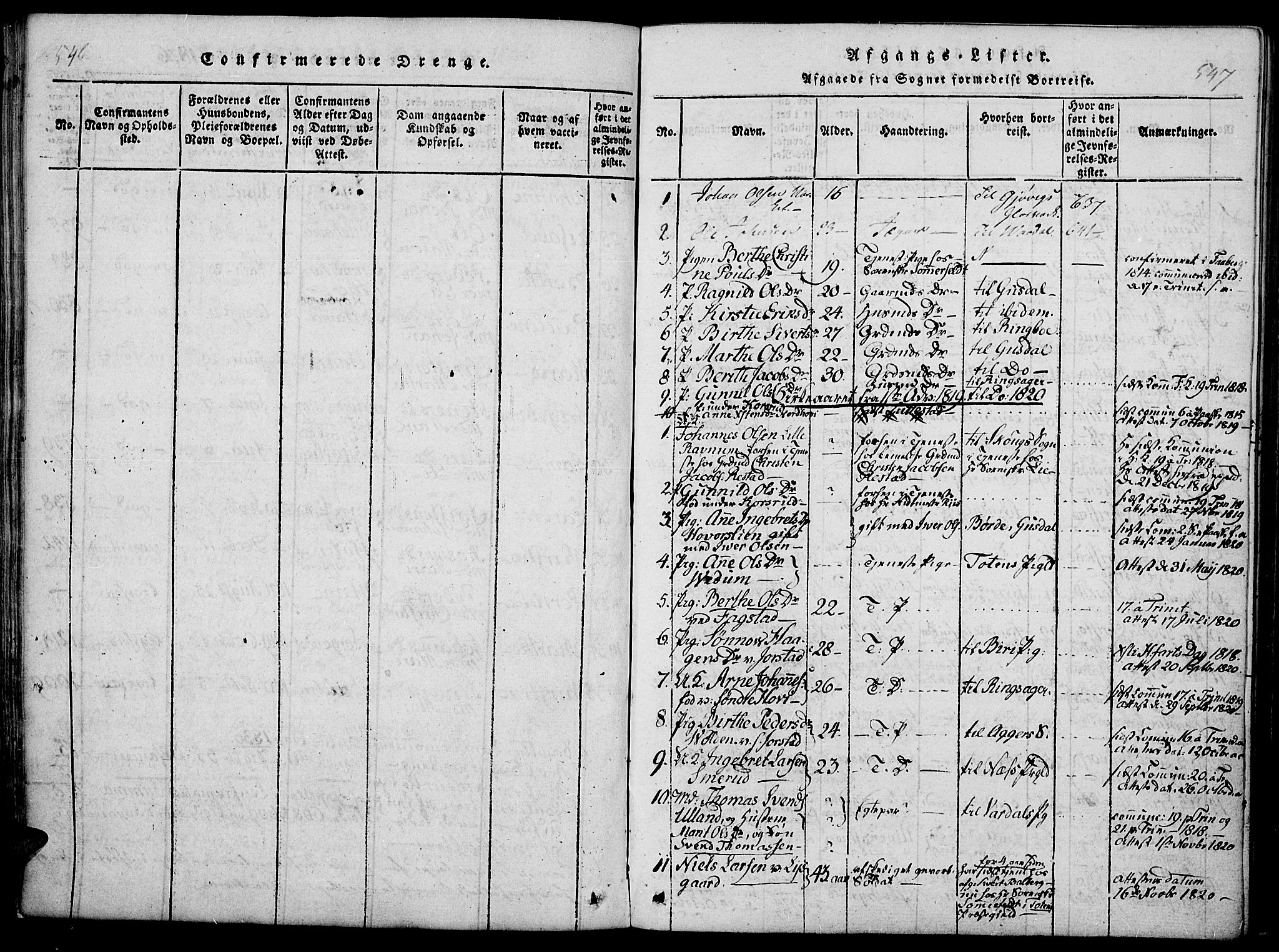 Fåberg prestekontor, SAH/PREST-086/H/Ha/Haa/L0003: Parish register (official) no. 3, 1818-1833, p. 546-547