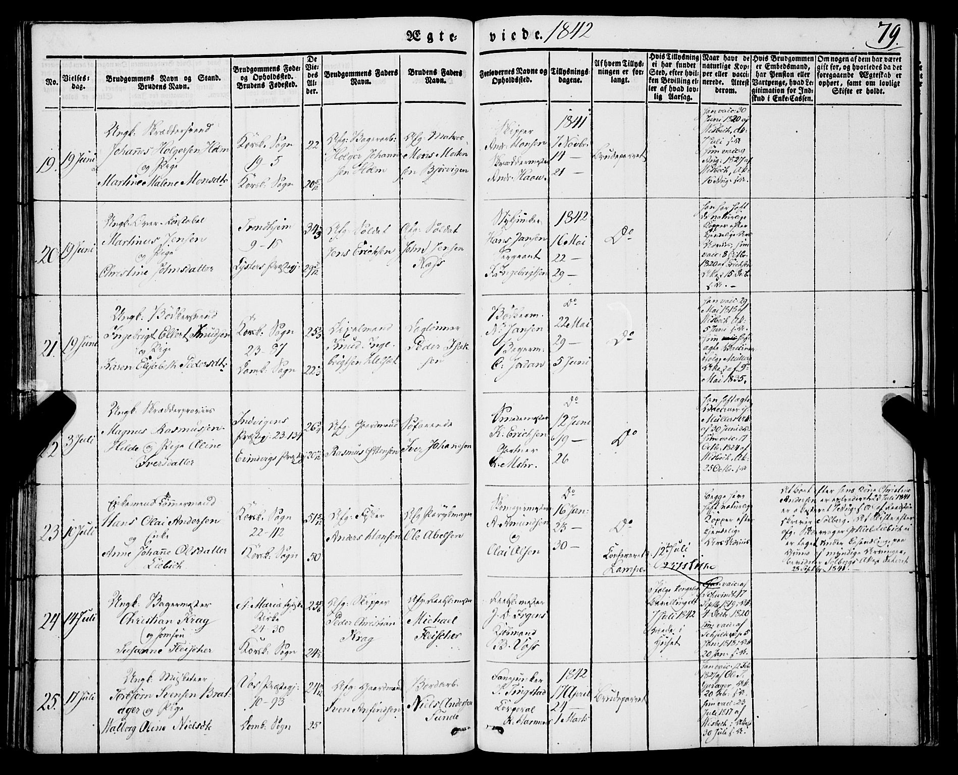 Korskirken sokneprestembete, AV/SAB-A-76101/H/Haa/L0034: Parish register (official) no. D 1, 1832-1852, p. 79