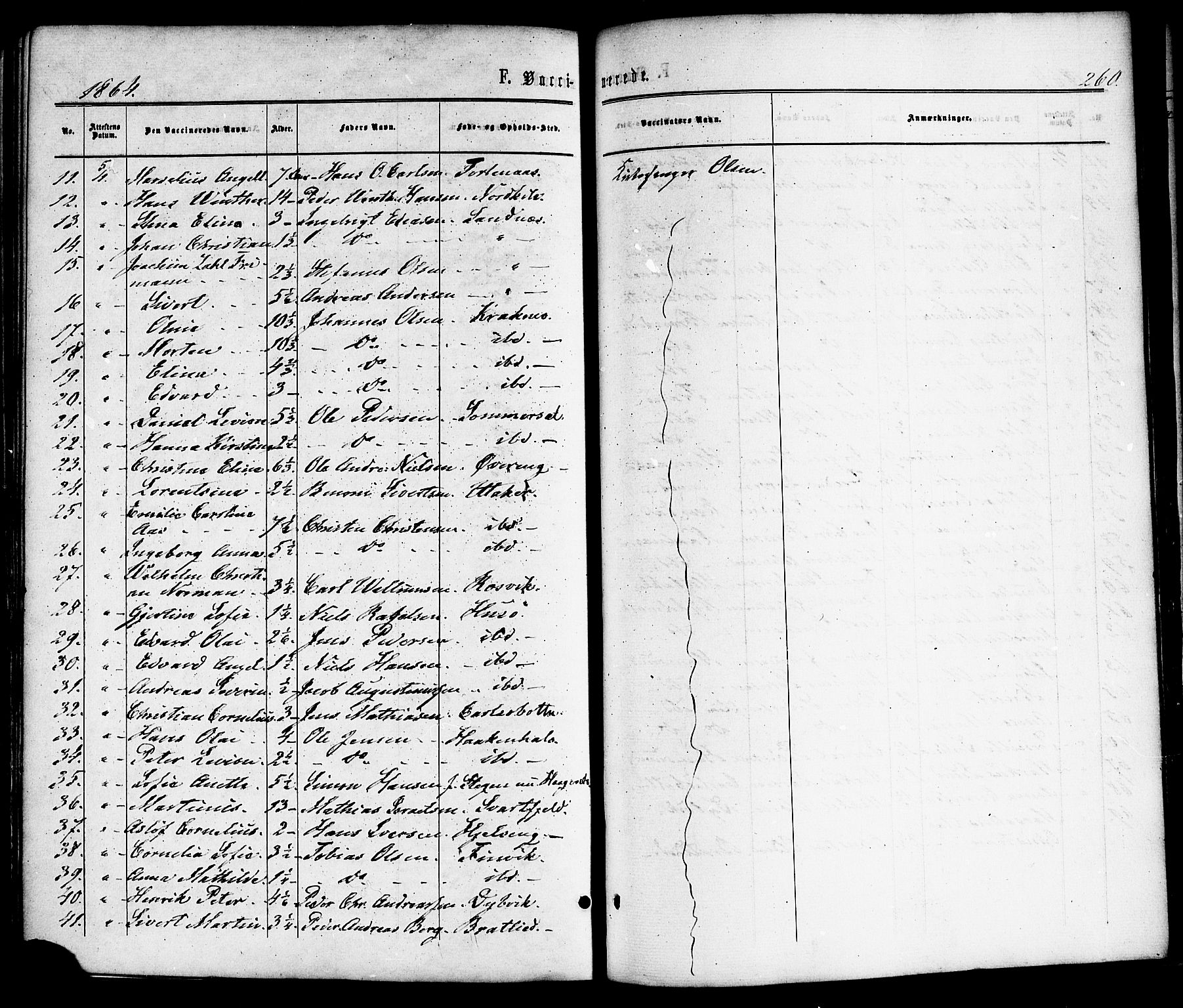 Ministerialprotokoller, klokkerbøker og fødselsregistre - Nordland, SAT/A-1459/859/L0845: Parish register (official) no. 859A05, 1863-1877, p. 260