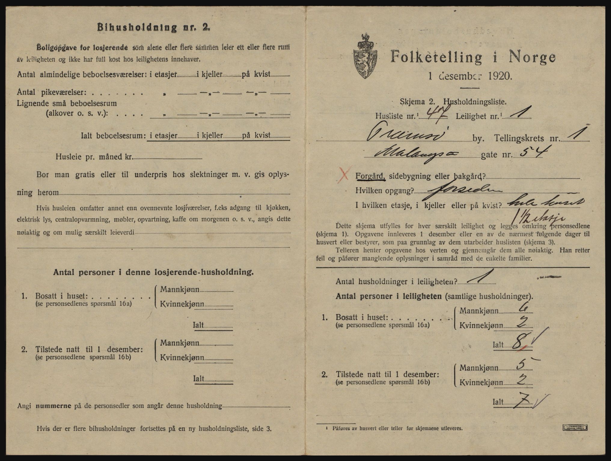 SATØ, 1920 census for Tromsø, 1920, p. 2569