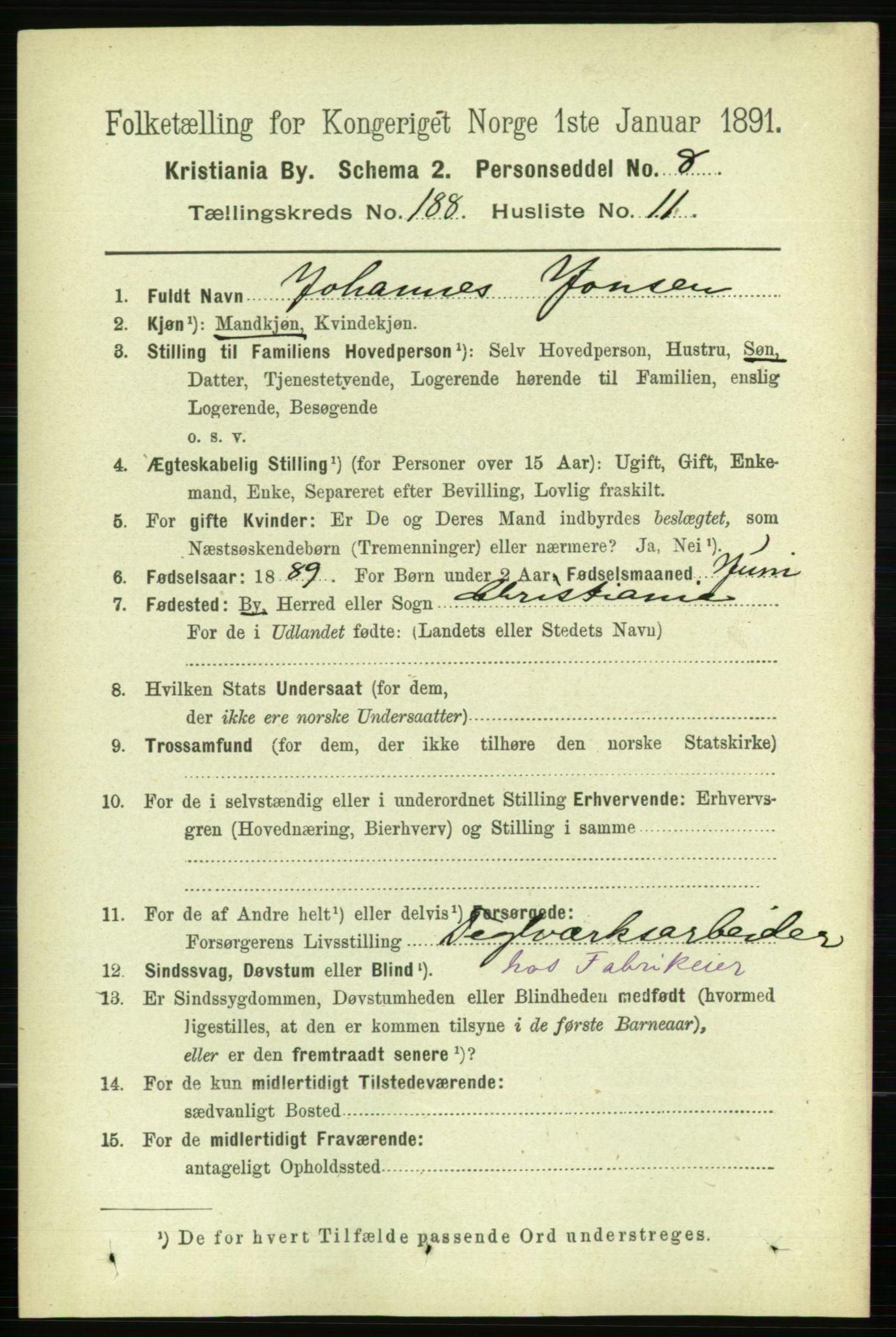 RA, 1891 census for 0301 Kristiania, 1891, p. 112770