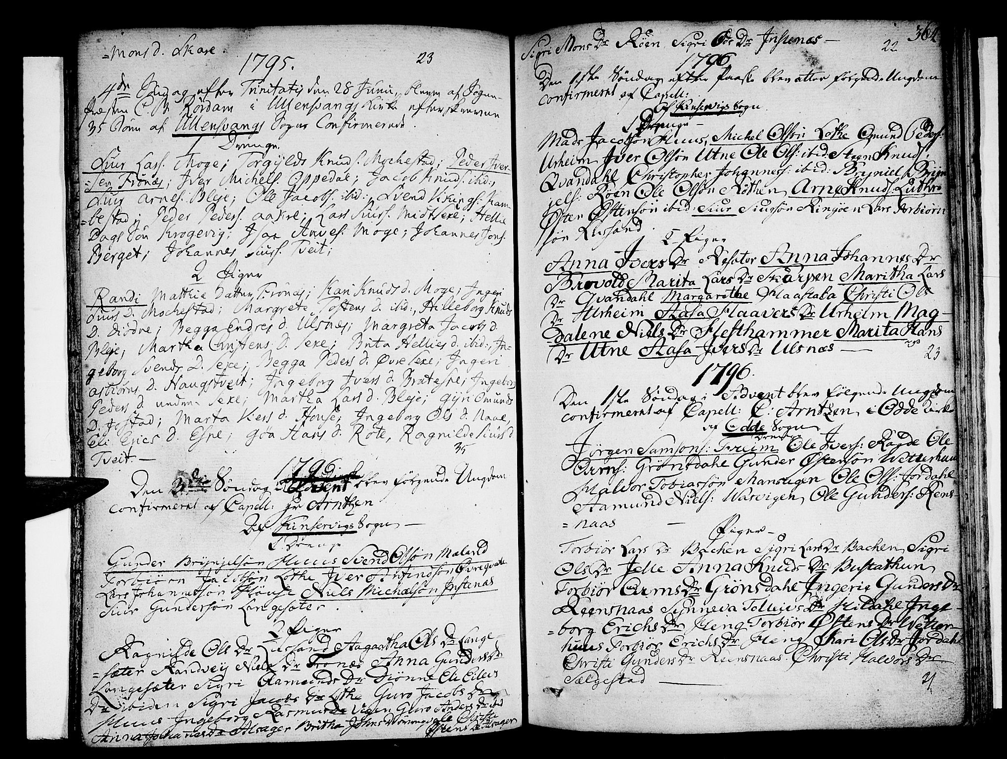 Ullensvang sokneprestembete, AV/SAB-A-78701/H/Haa: Parish register (official) no. A 7 /1, 1788-1804, p. 363-364