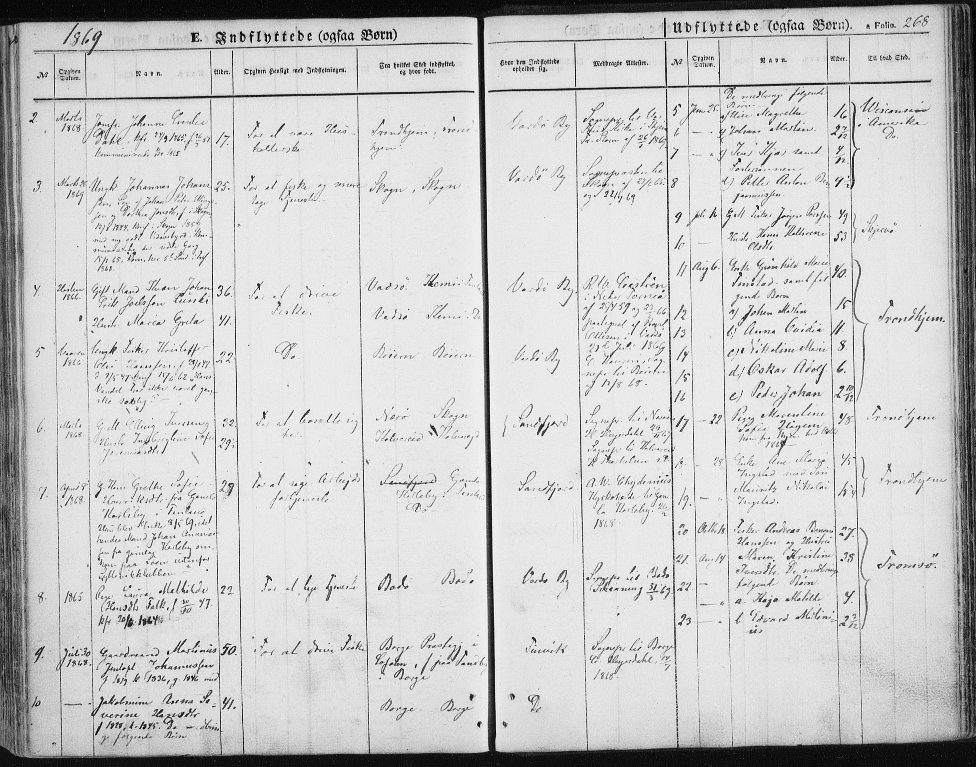 Vardø sokneprestkontor, SATØ/S-1332/H/Ha/L0004kirke: Parish register (official) no. 4, 1862-1871, p. 268