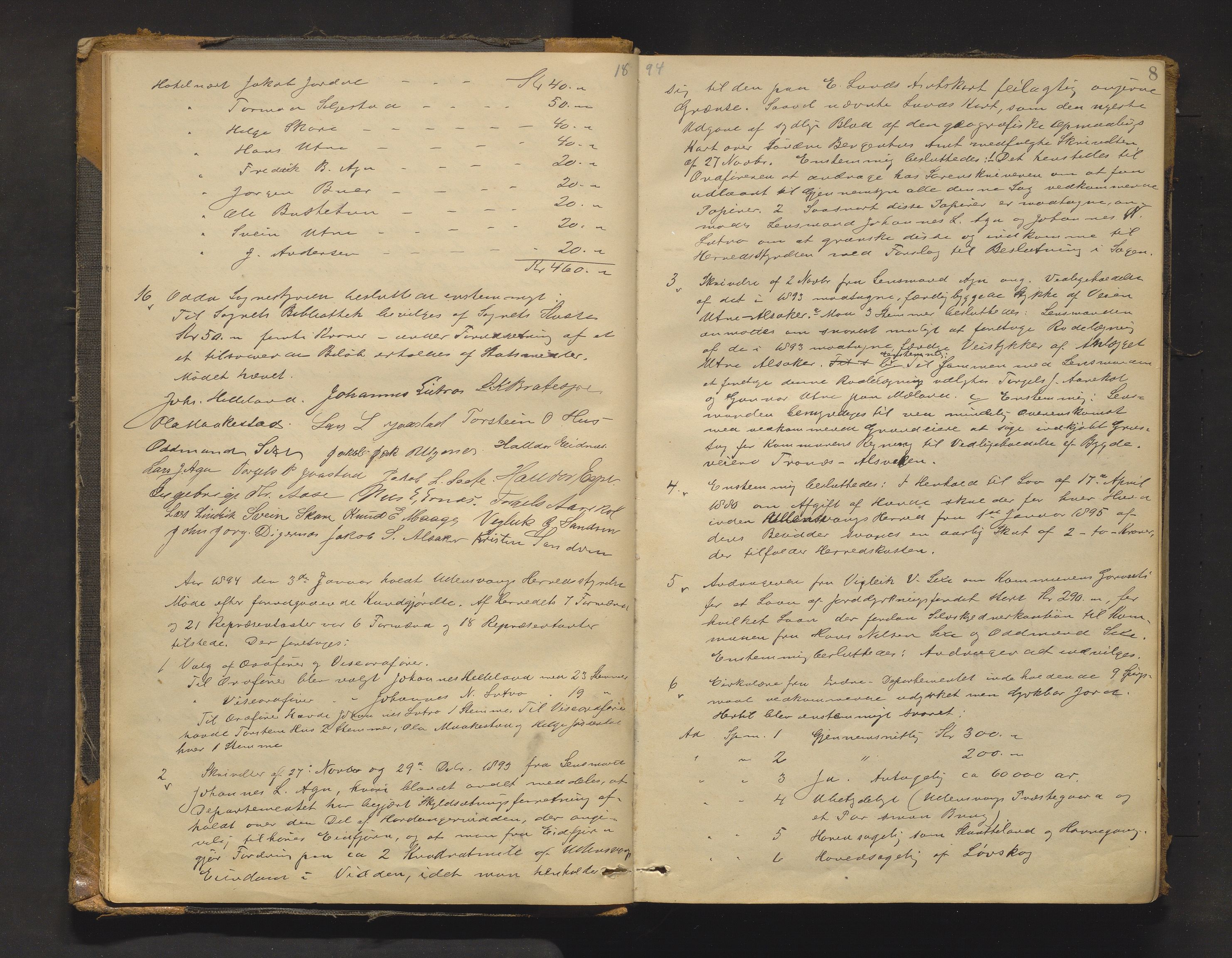Ullensvang herad. Formannskapet , IKAH/1231b-021/A/Aa/L0002: Møtebok for formannskap og heradsstyre, 1893-1911, p. 8
