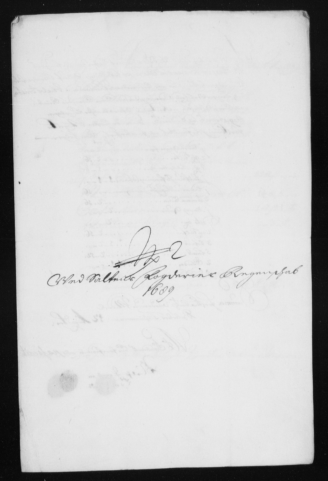 Rentekammeret inntil 1814, Reviderte regnskaper, Stiftamtstueregnskaper, Trondheim stiftamt og Nordland amt, AV/RA-EA-6044/R/Rh/L0013: Nordland amt, 1689