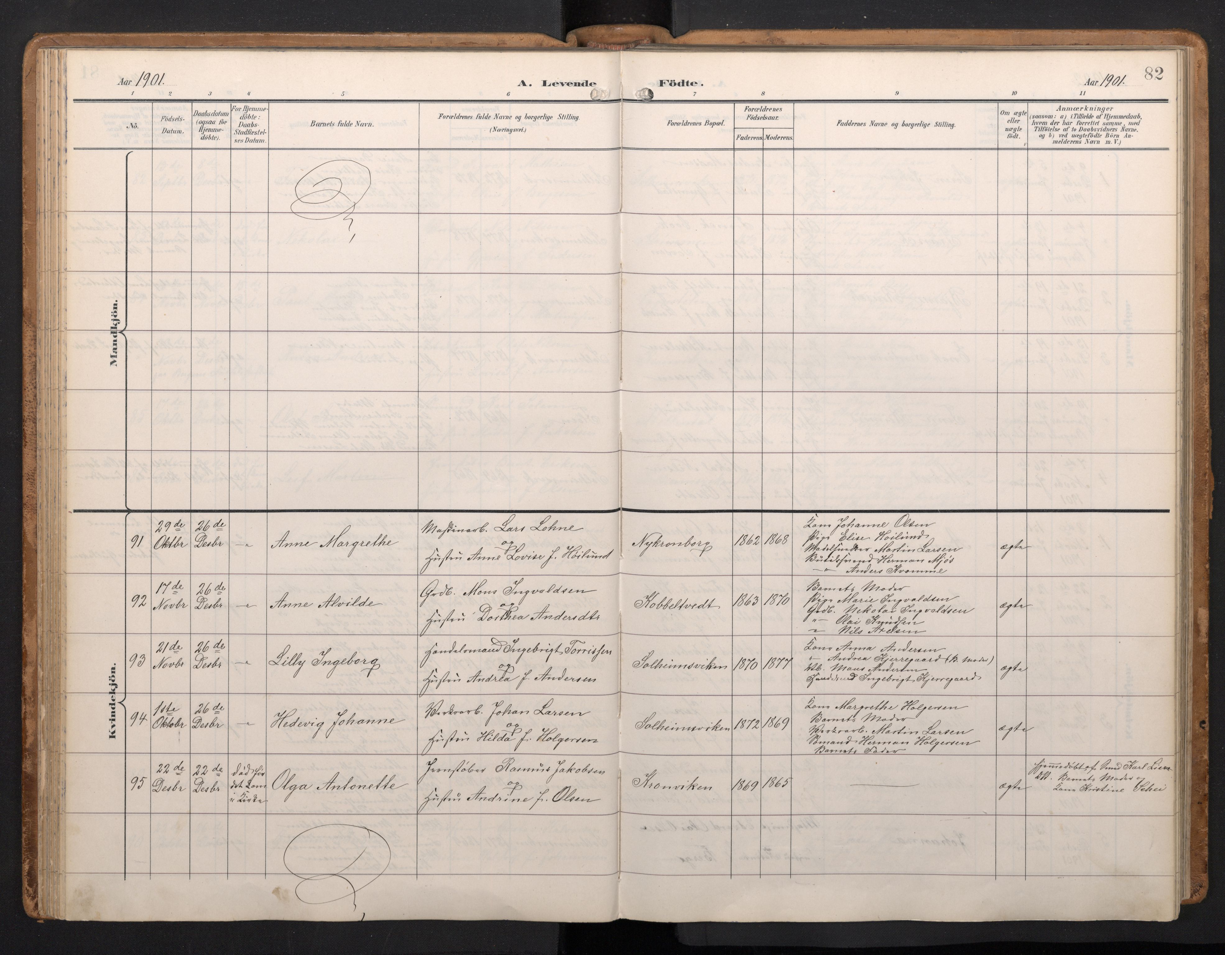 Årstad Sokneprestembete, AV/SAB-A-79301/H/Hab/L0002: Parish register (copy) no. A 2, 1896-1912, p. 81b-82a