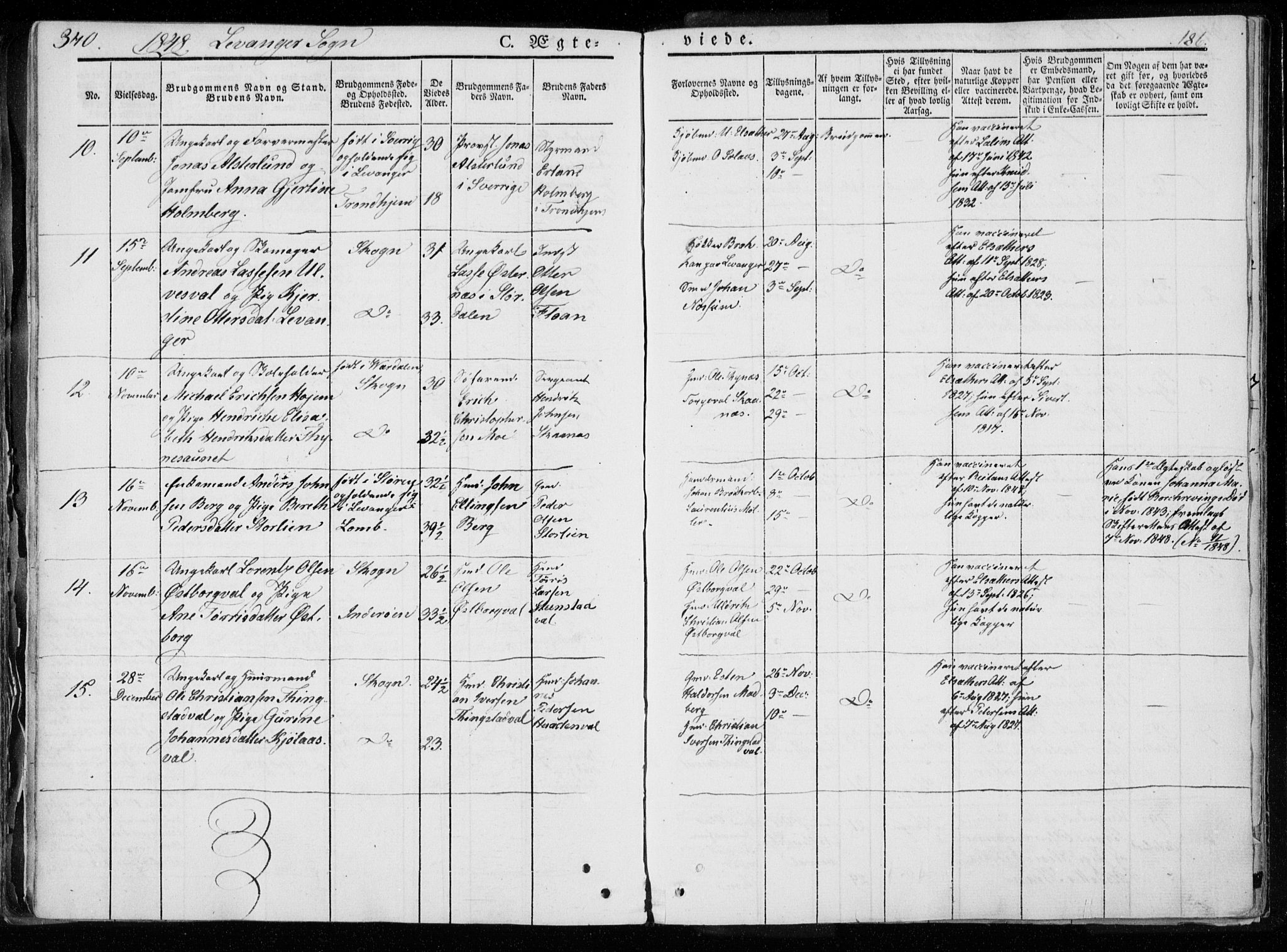 Ministerialprotokoller, klokkerbøker og fødselsregistre - Nord-Trøndelag, SAT/A-1458/720/L0183: Parish register (official) no. 720A01, 1836-1855, p. 186