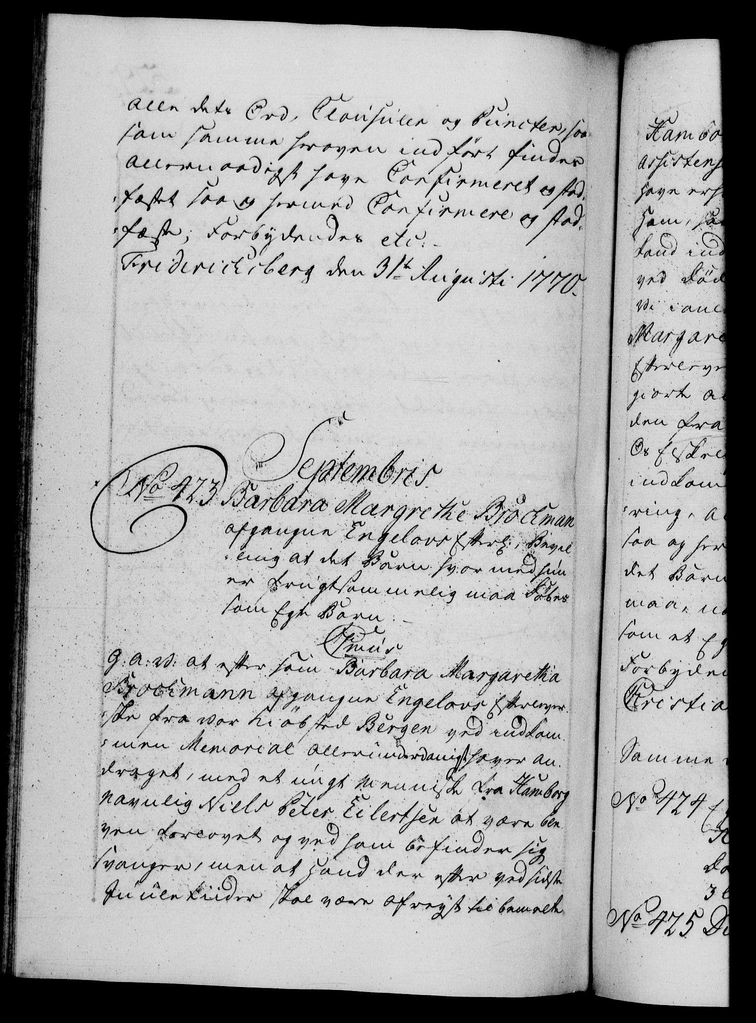 Danske Kanselli 1572-1799, AV/RA-EA-3023/F/Fc/Fca/Fcaa/L0044: Norske registre, 1769-1771, p. 529b