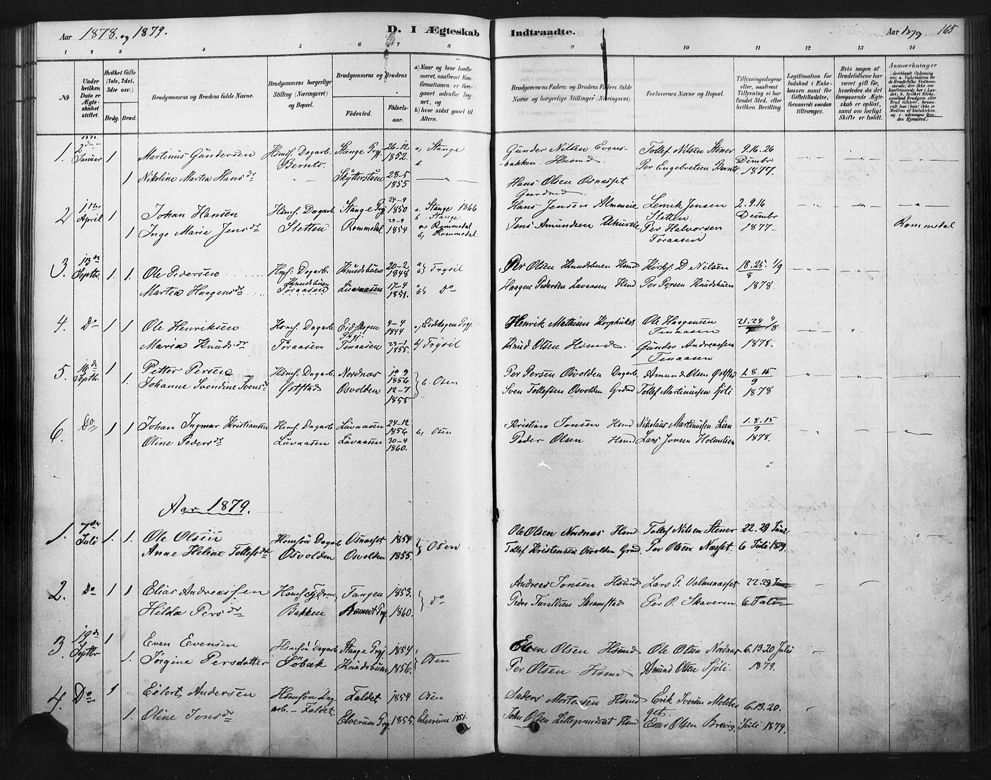 Åmot prestekontor, Hedmark, AV/SAH-PREST-056/H/Ha/Haa/L0012: Parish register (official) no. 12, 1878-1901, p. 165