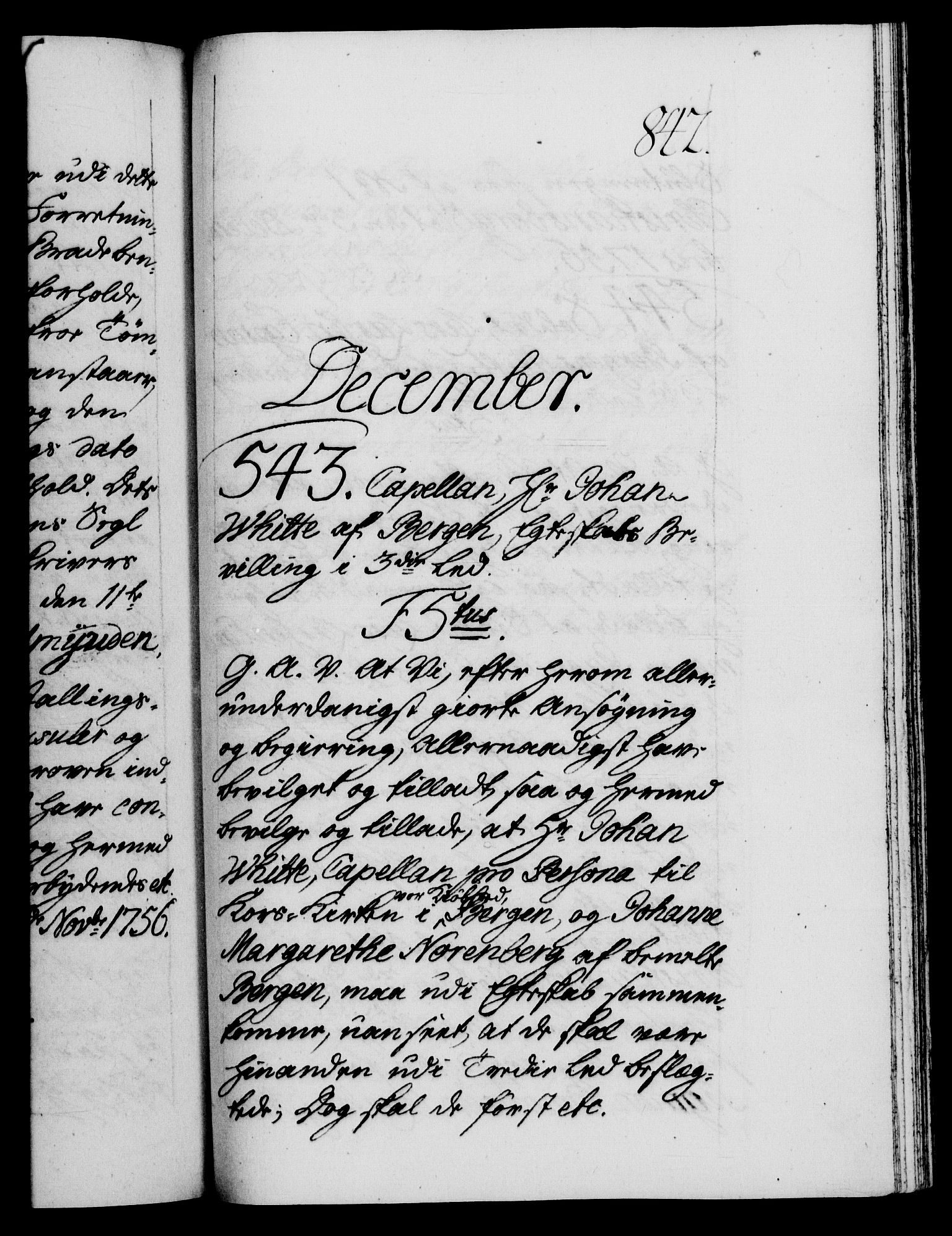 Danske Kanselli 1572-1799, RA/EA-3023/F/Fc/Fca/Fcaa/L0039: Norske registre, 1755-1756, p. 842a